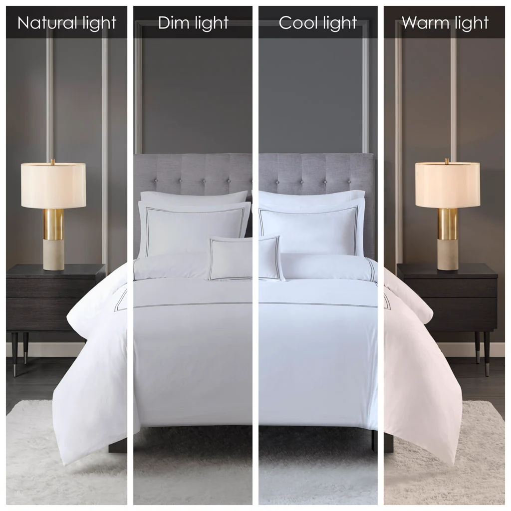 500 Thread Count Luxury Collection 100% Cotton Sateen Embroidered Duvet Cover Set - Image 14