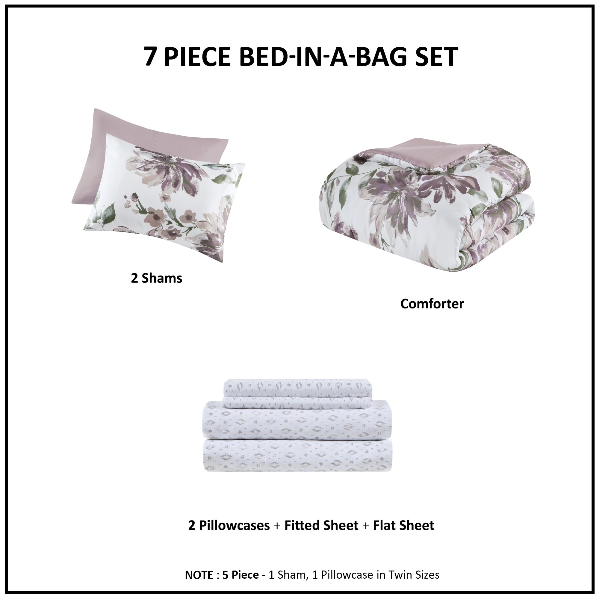 Alice Floral Comforter Set with Bed Sheets - Image 14