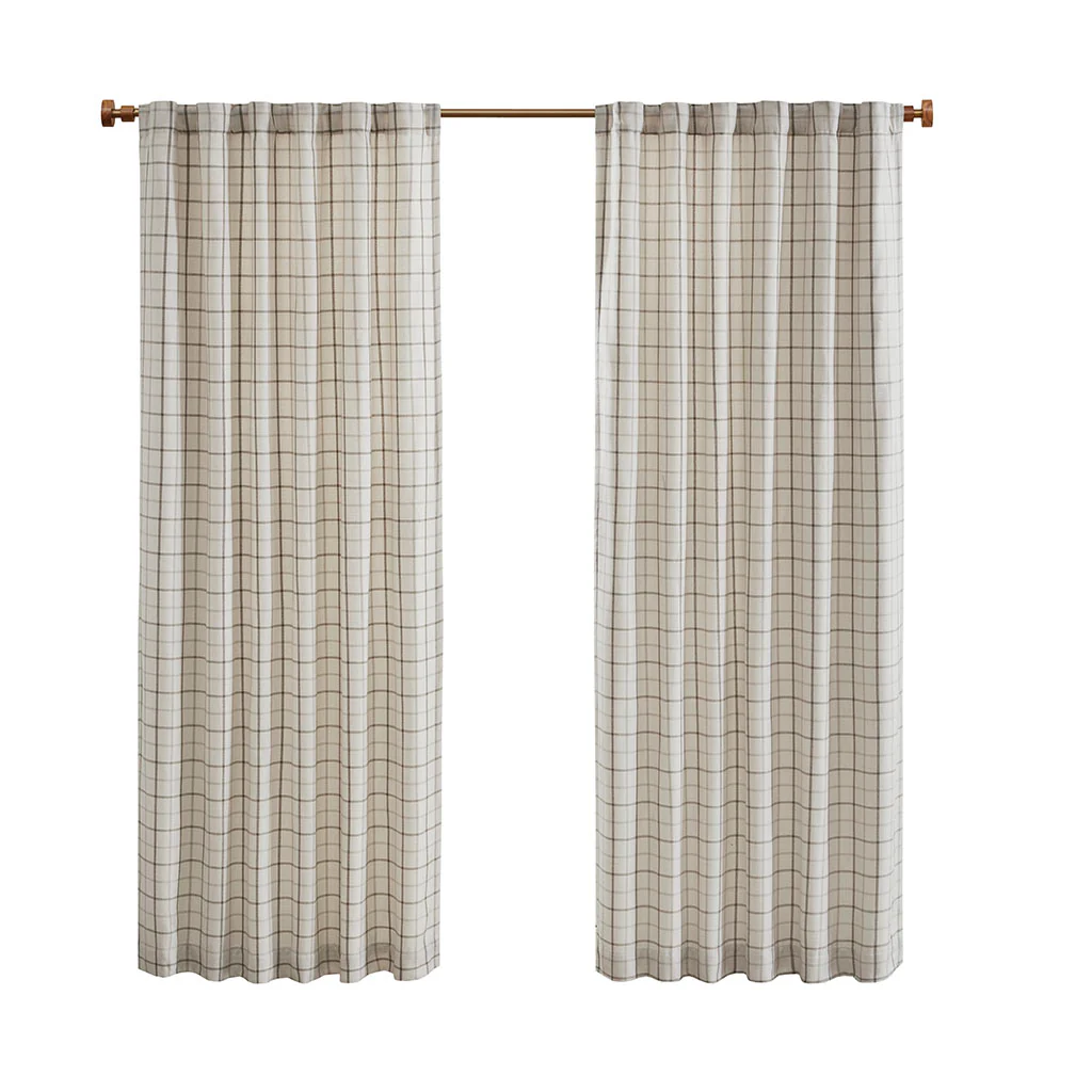 Anaheim Plaid Rod Pocket and Back Tab Curtain Panel with Fleece Lining - Image 12