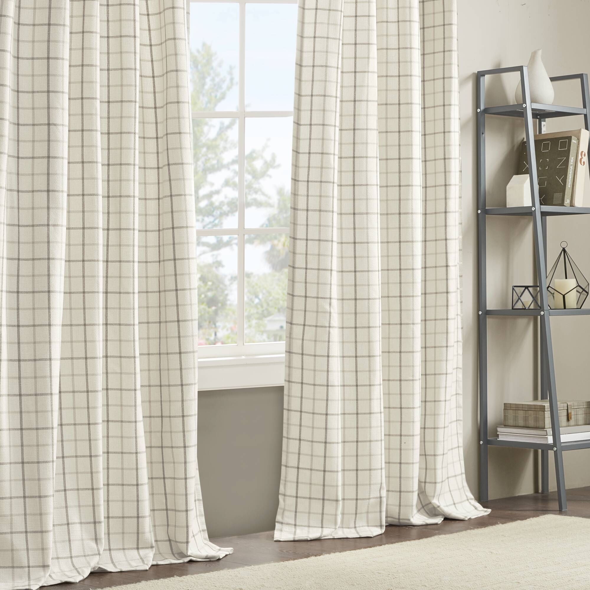 Anaheim Plaid Rod Pocket and Back Tab Curtain Panel with Fleece Lining - Image 14