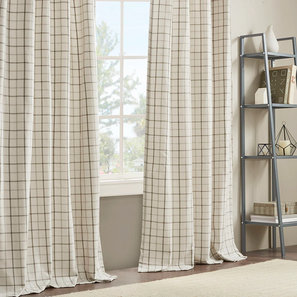 Anaheim Plaid Rod Pocket and Back Tab Curtain Panel with Fleece Lining - Image 18