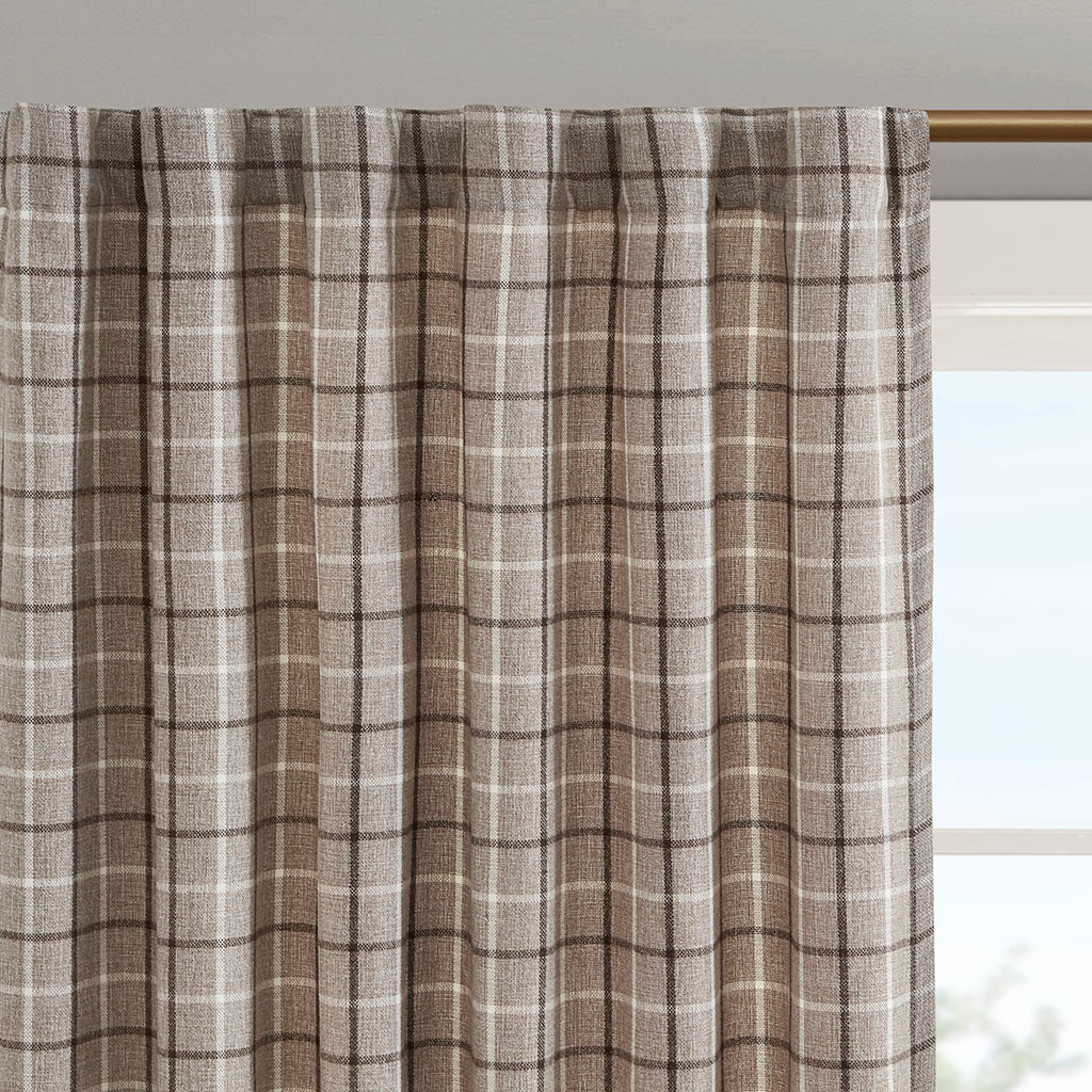 Anaheim Plaid Rod Pocket and Back Tab Curtain Panel with Fleece Lining - Image 23
