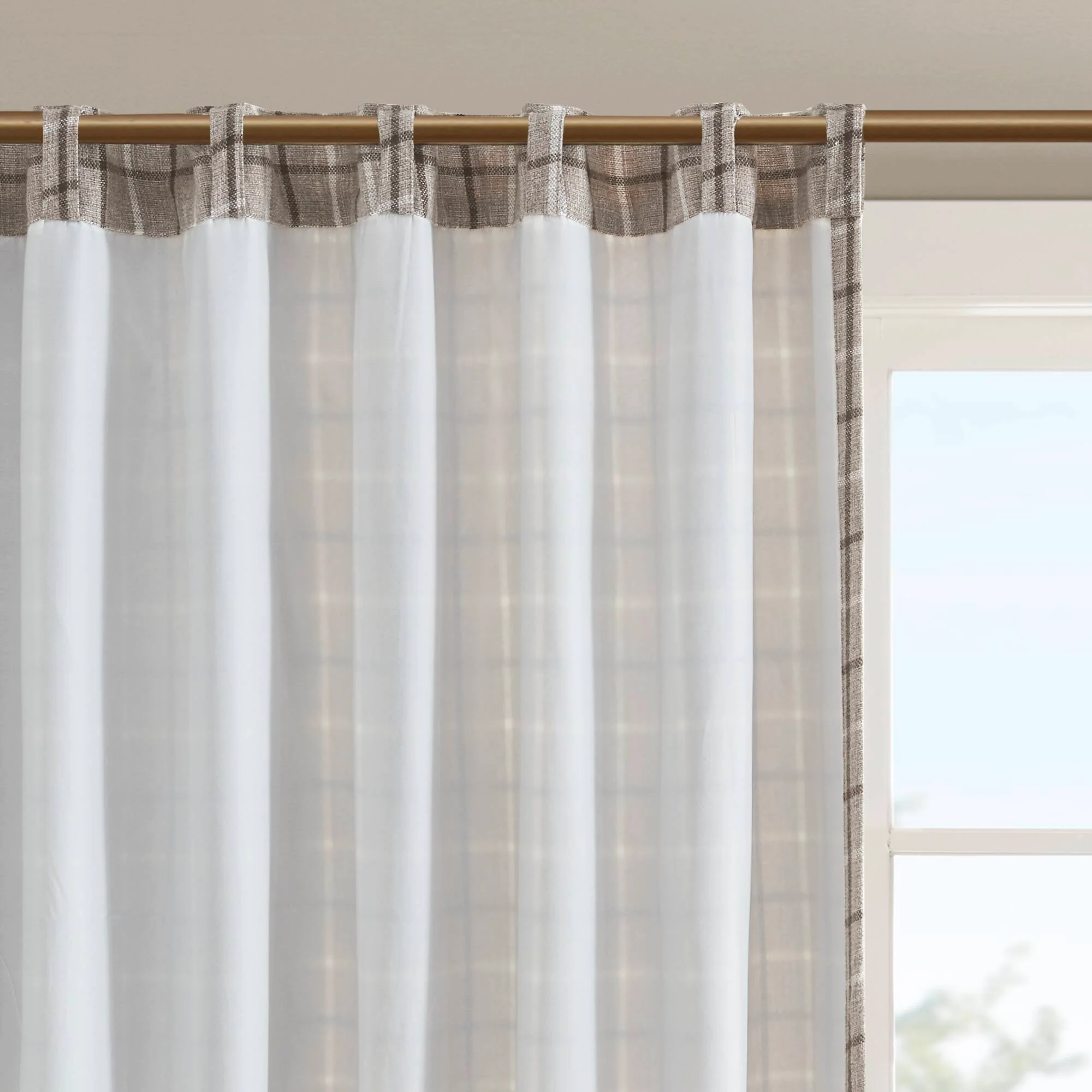 Anaheim Plaid Rod Pocket and Back Tab Curtain Panel with Fleece Lining - Image 33