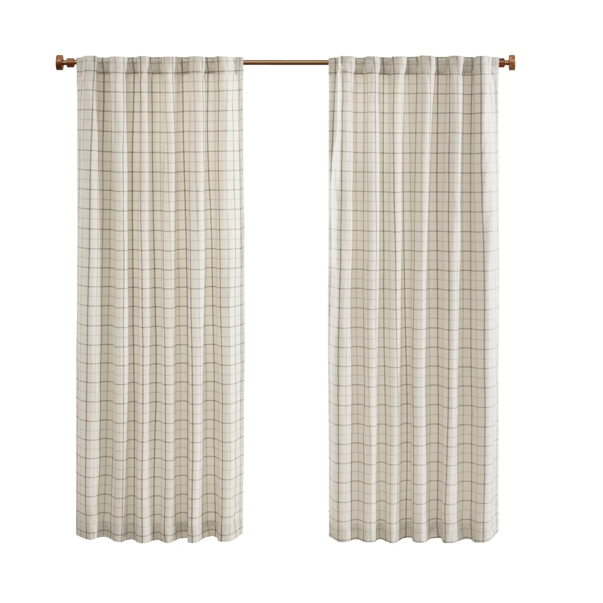 Anaheim Plaid Rod Pocket and Back Tab Curtain Panel with Fleece Lining - Image 53