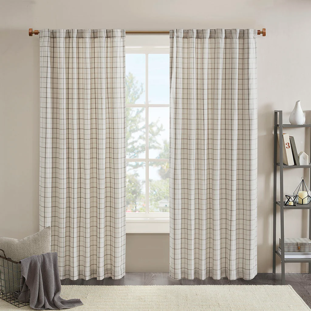 Anaheim Plaid Rod Pocket and Back Tab Curtain Panel with Fleece Lining - Image 6