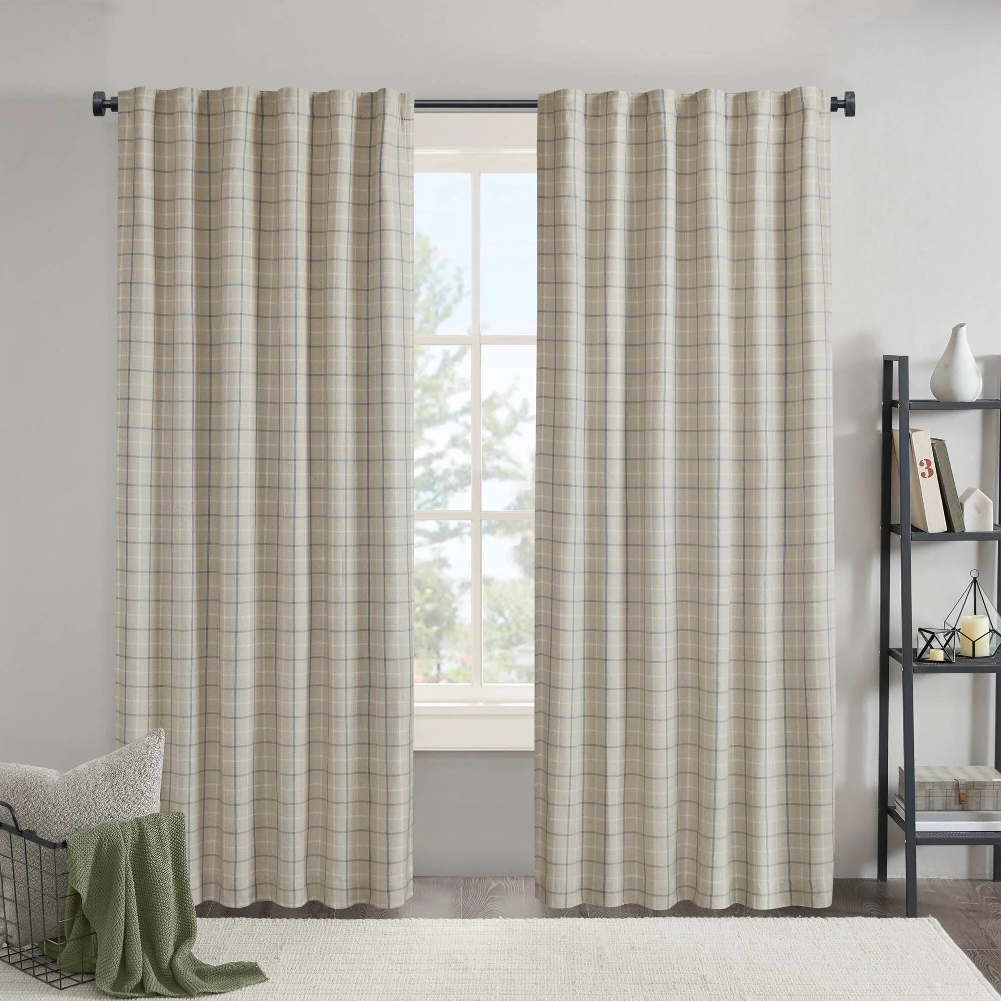 Anaheim Plaid Rod Pocket and Back Tab Curtain Panel with Fleece Lining - Image 67