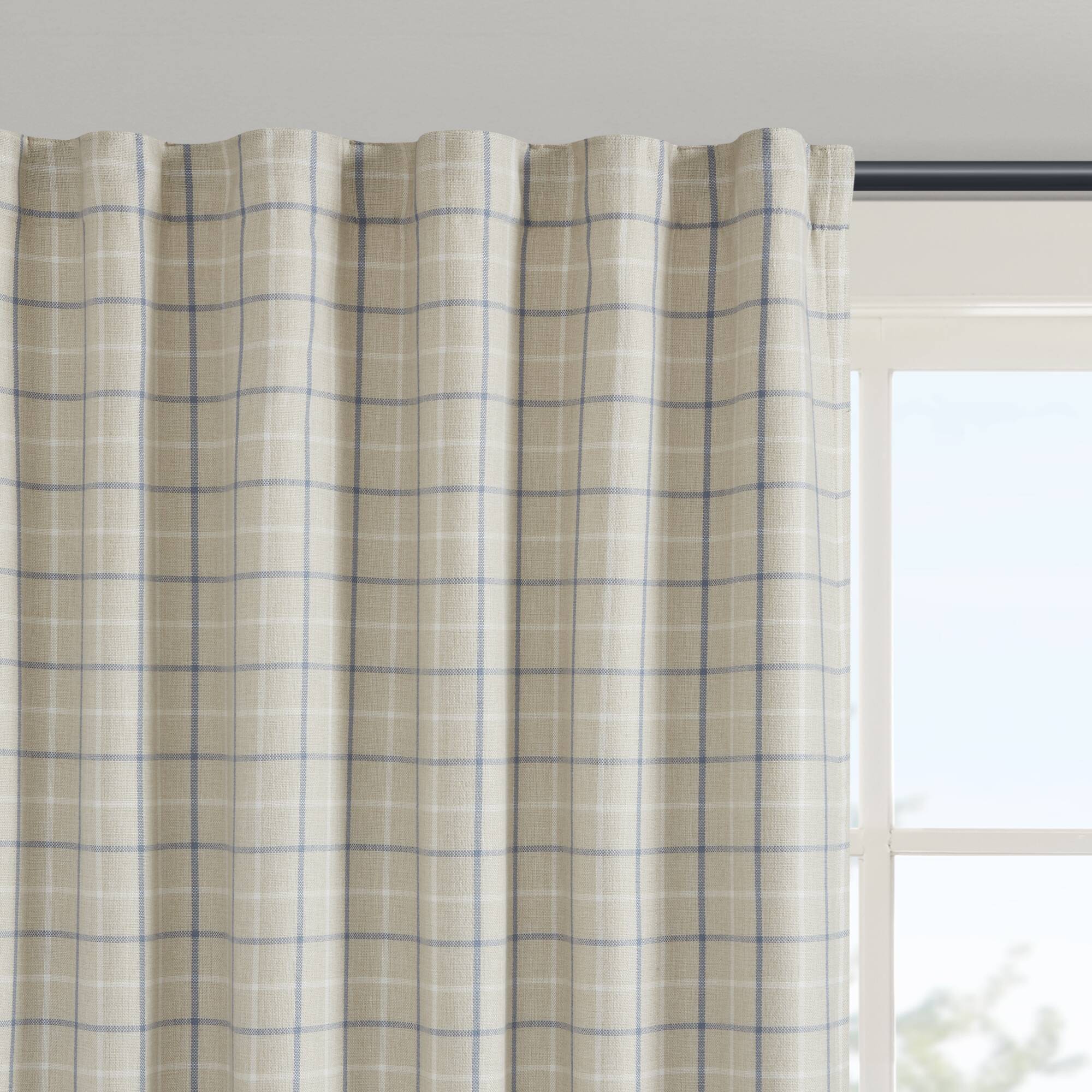 Anaheim Plaid Rod Pocket and Back Tab Curtain Panel with Fleece Lining - Image 70