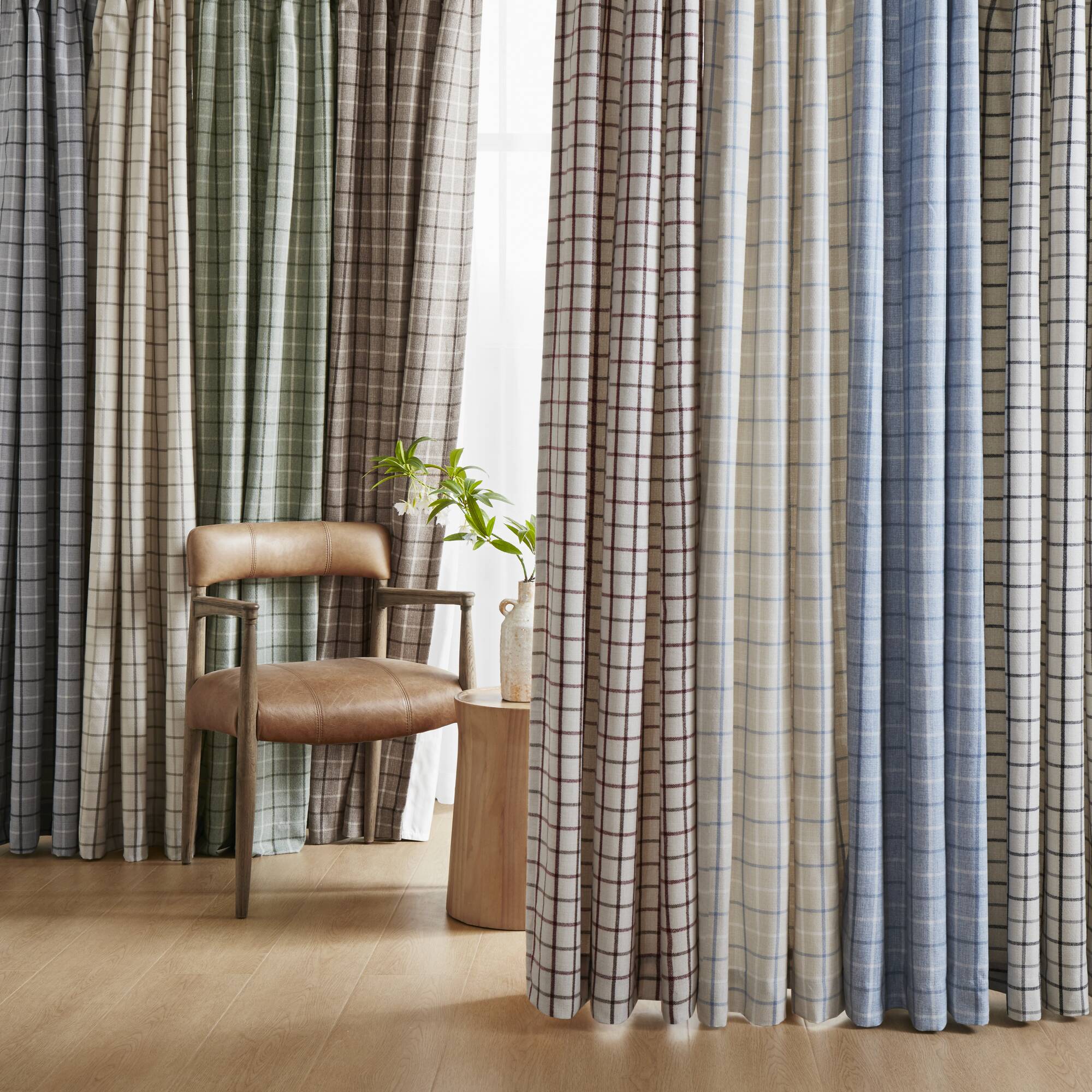 Anaheim Plaid Rod Pocket and Back Tab Curtain Panel with Fleece Lining - Image 75