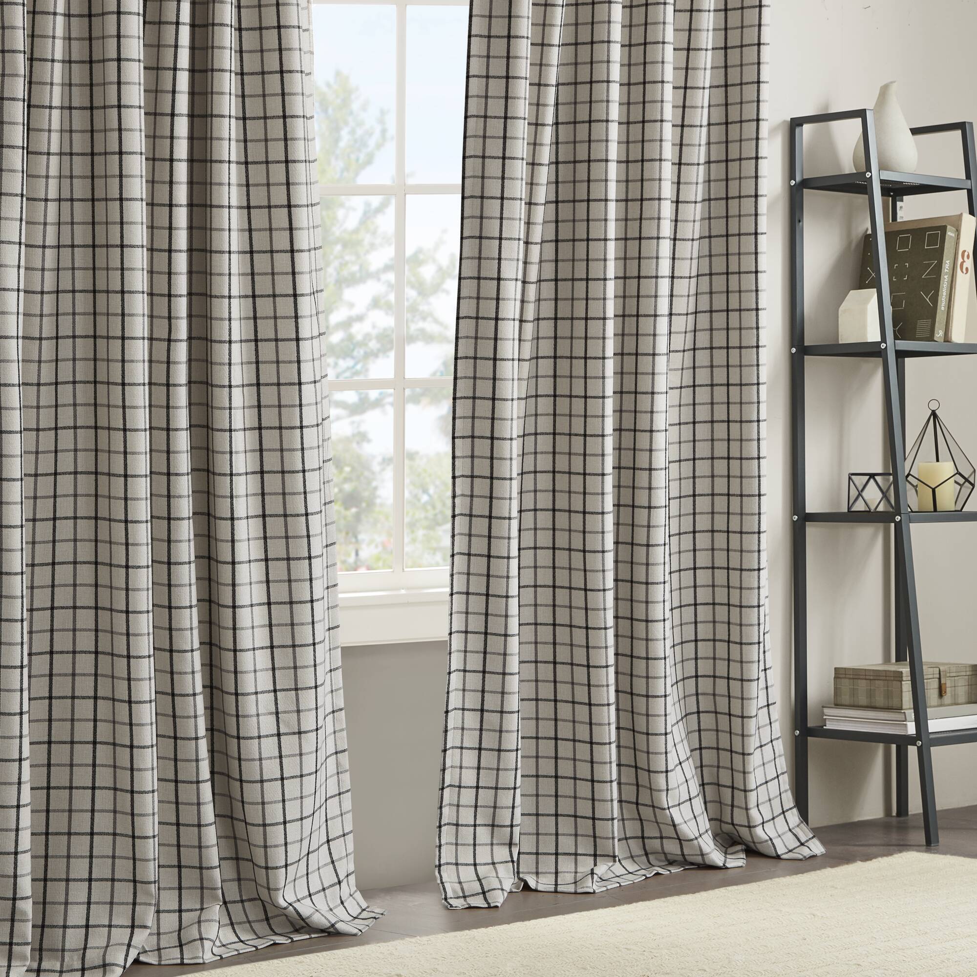 Anaheim Plaid Rod Pocket and Back Tab Curtain Panel with Fleece Lining - Image 77