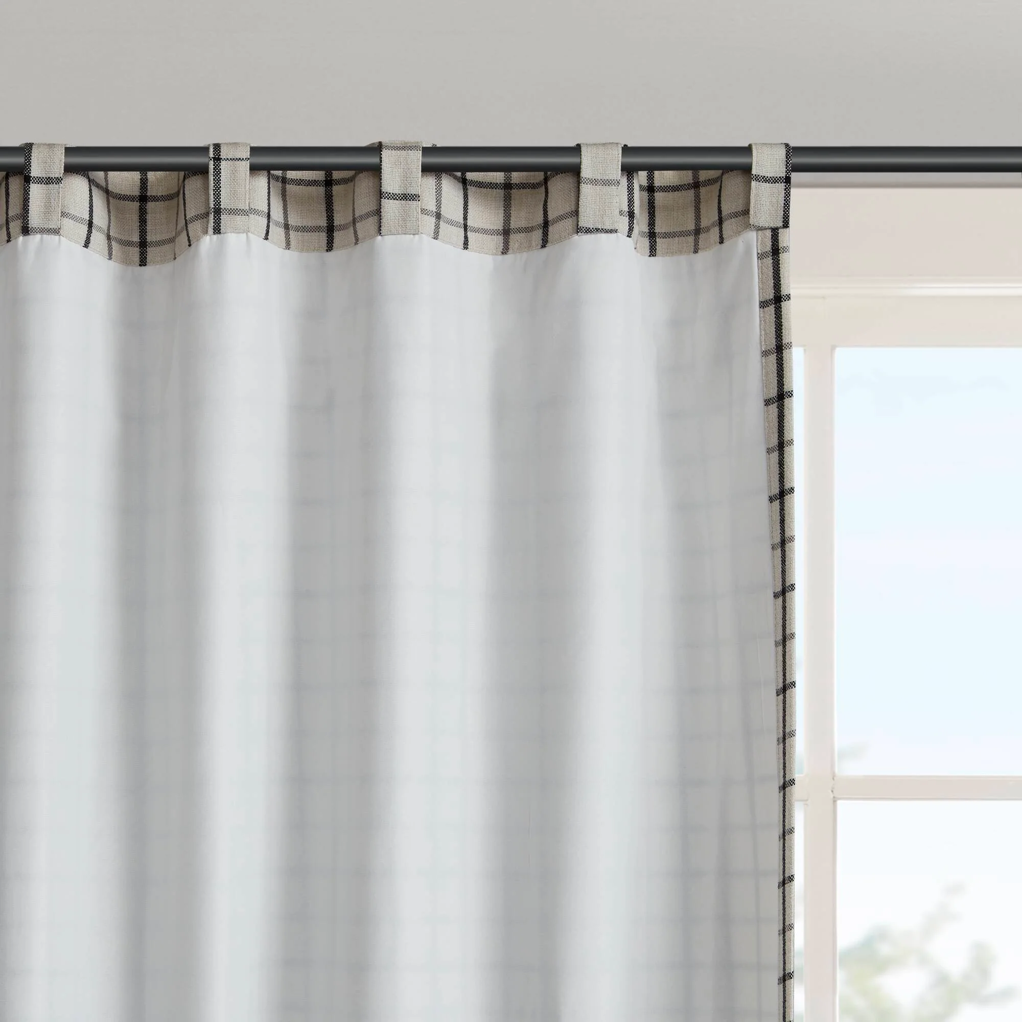 Anaheim Plaid Rod Pocket and Back Tab Curtain Panel with Fleece Lining - Image 80