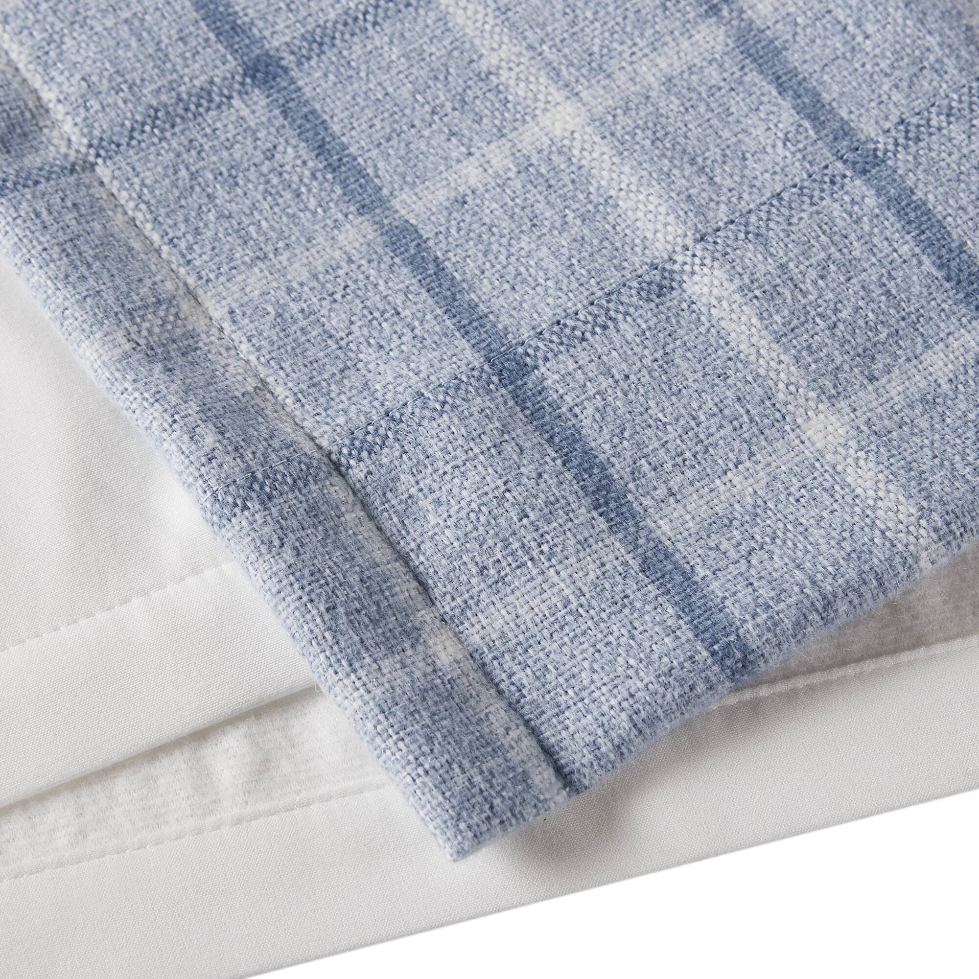 Anaheim Plaid Rod Pocket and Back Tab Curtain Panel with Fleece Lining - Image 90