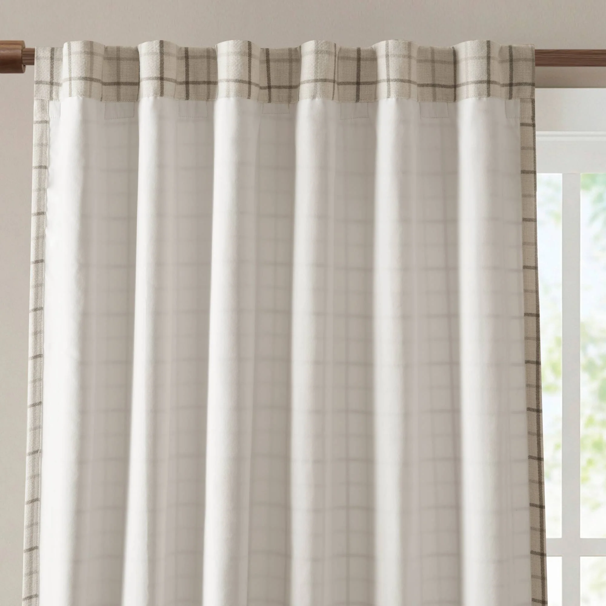 Anaheim Plaid Rod Pocket and Back Tab Curtain Panel with Fleece Lining - Image 96