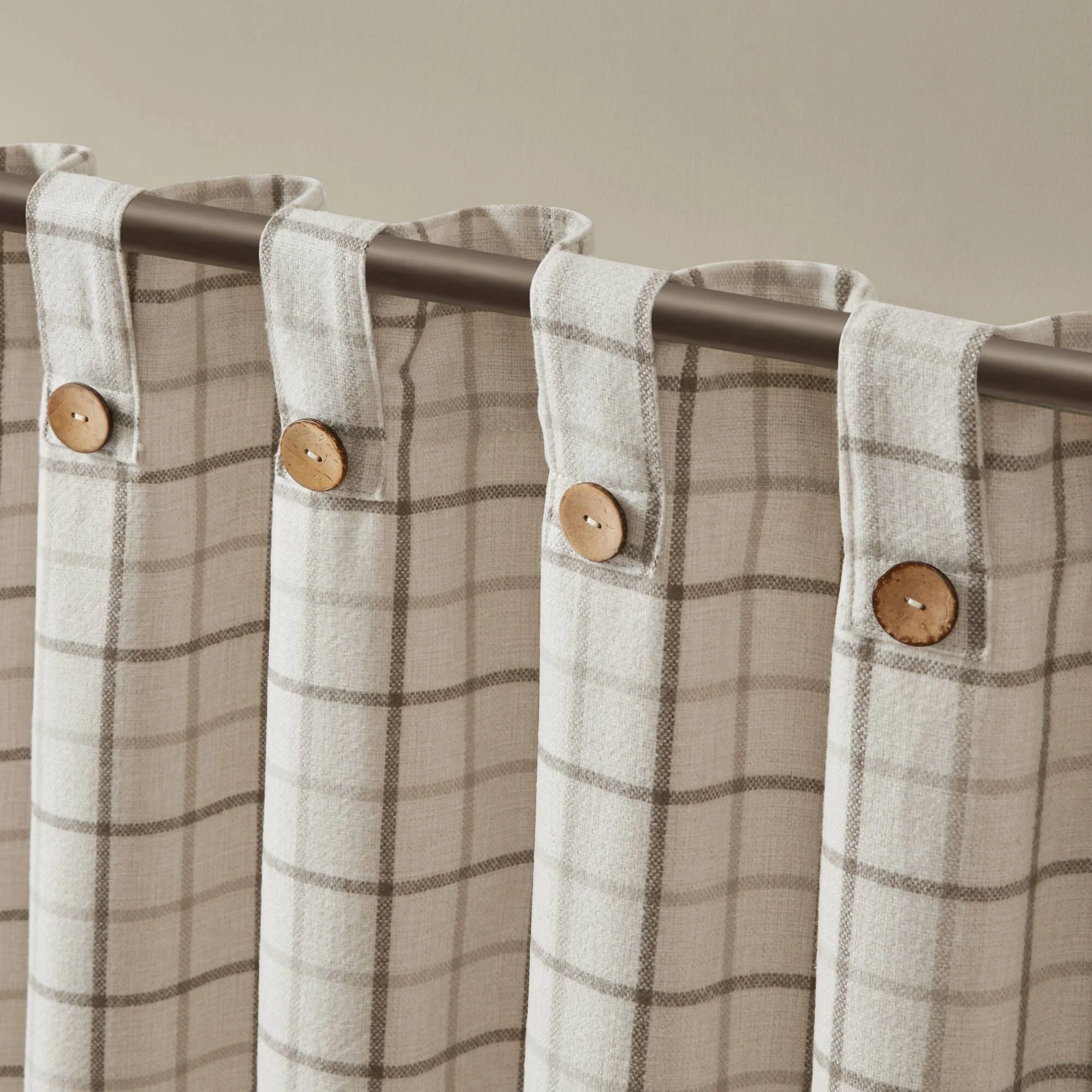 Anaheim Plaid Rod Pocket and Back Tab Curtain Panel with Fleece Lining - Image 97