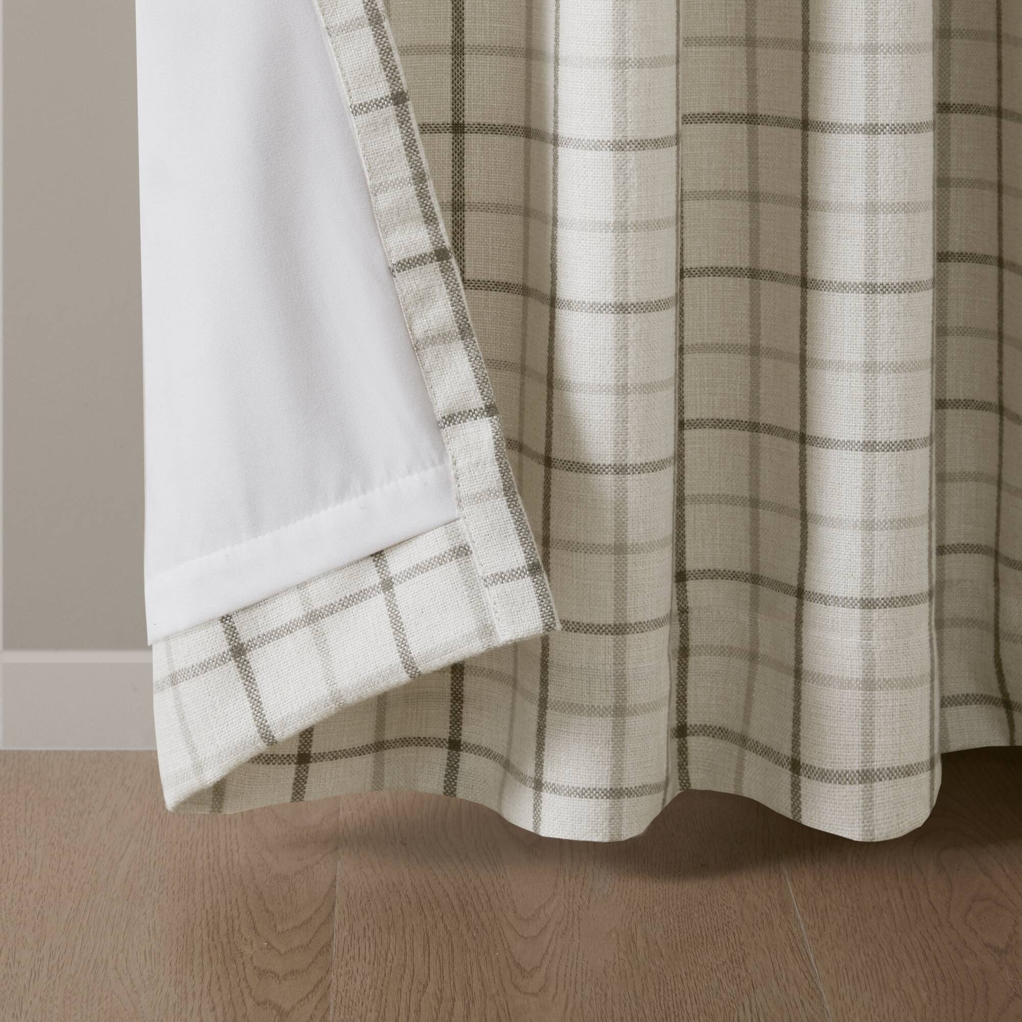 Anaheim Plaid Rod Pocket and Back Tab Curtain Panel with Fleece Lining - Image 98