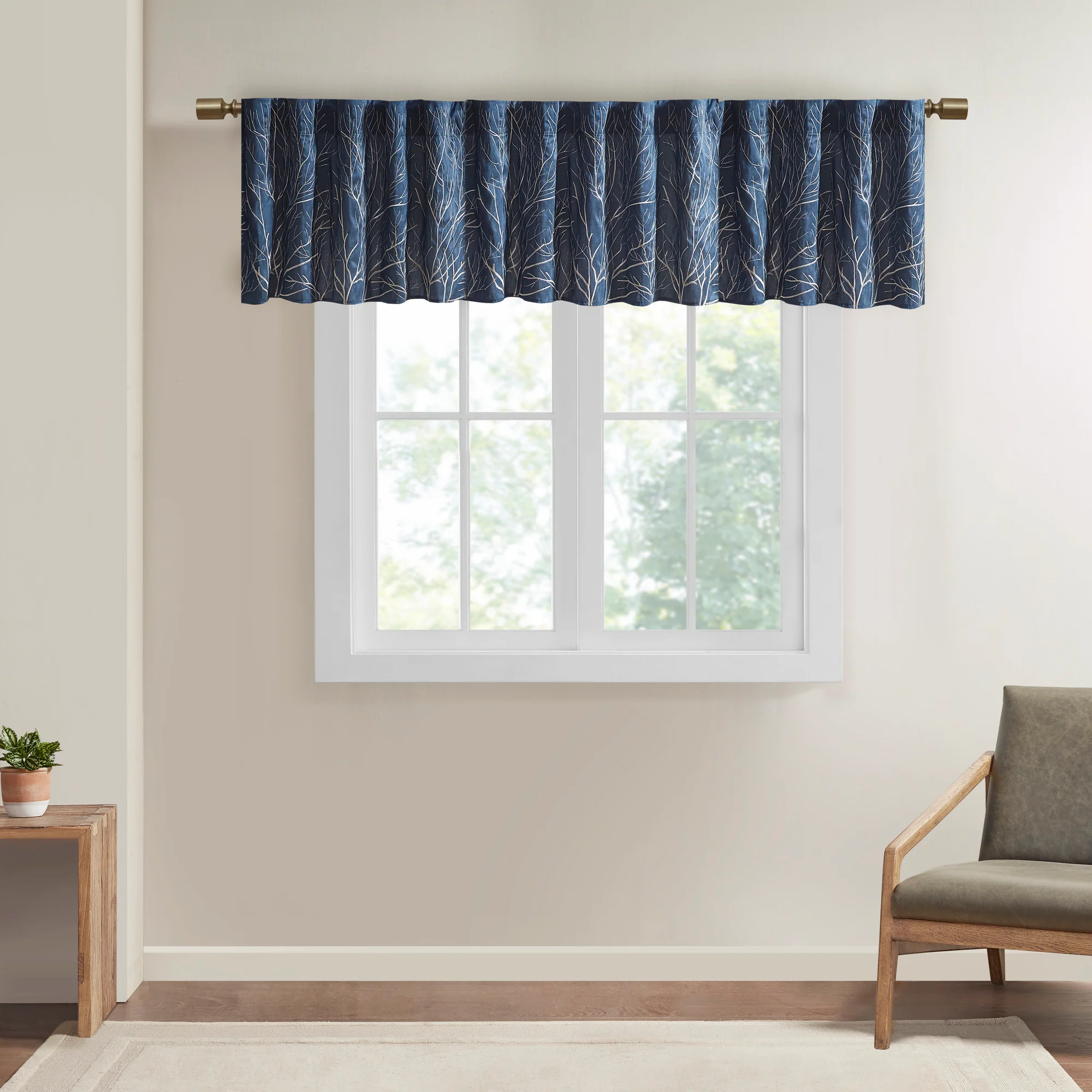 Andora Faux Silk Embroidered Window Valance - Image 4