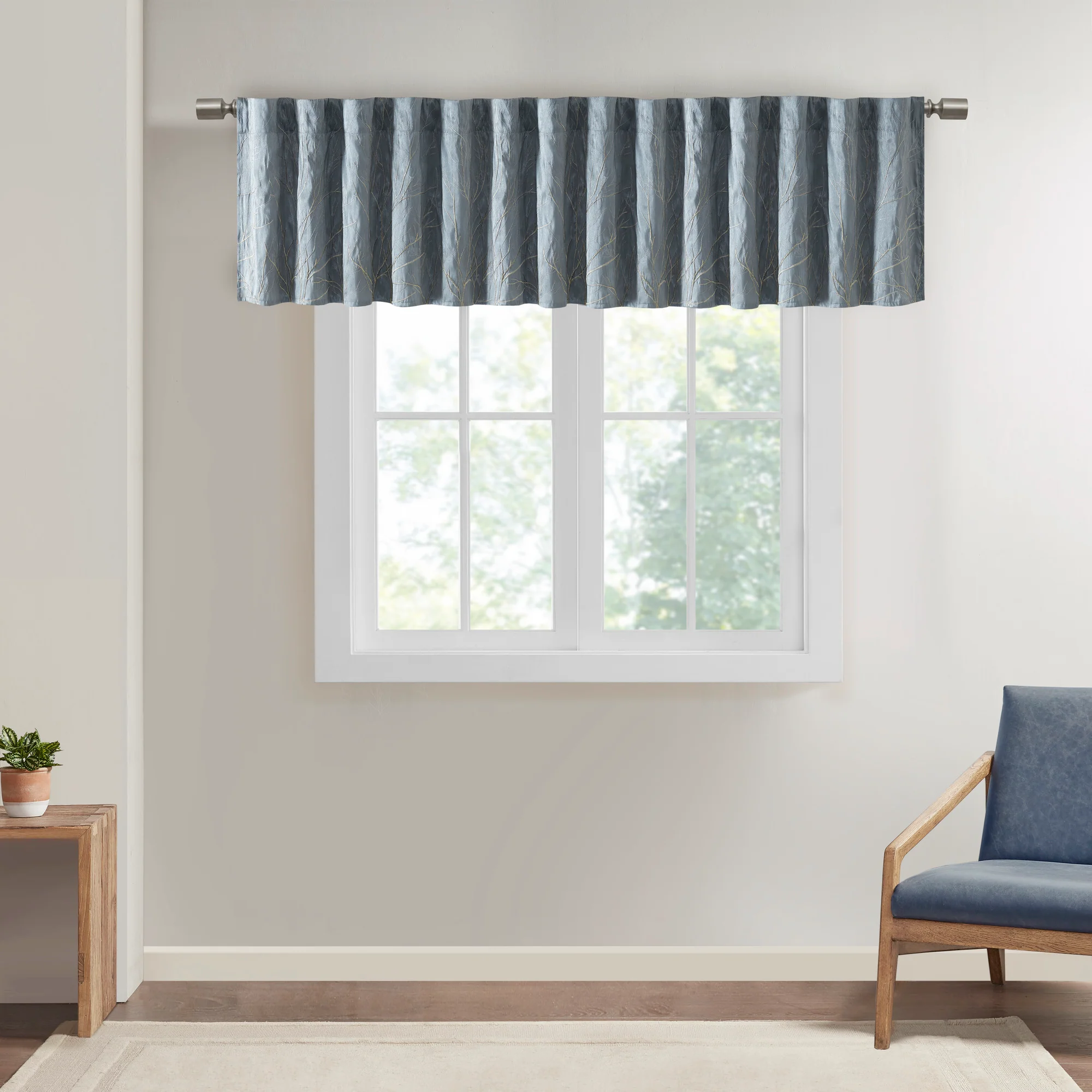 Andora Faux Silk Embroidered Window Valance - Image 5