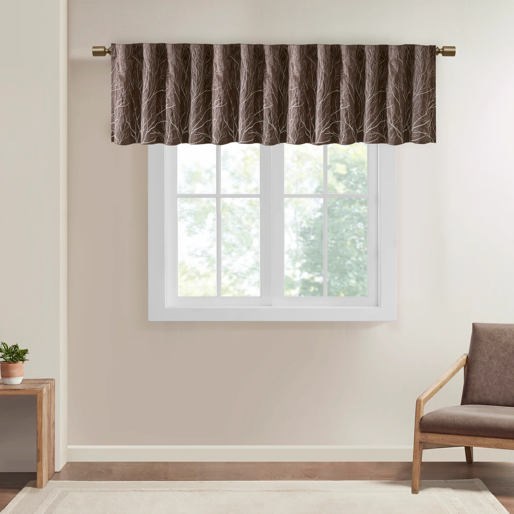 Andora Faux Silk Embroidered Window Valance - Image 6