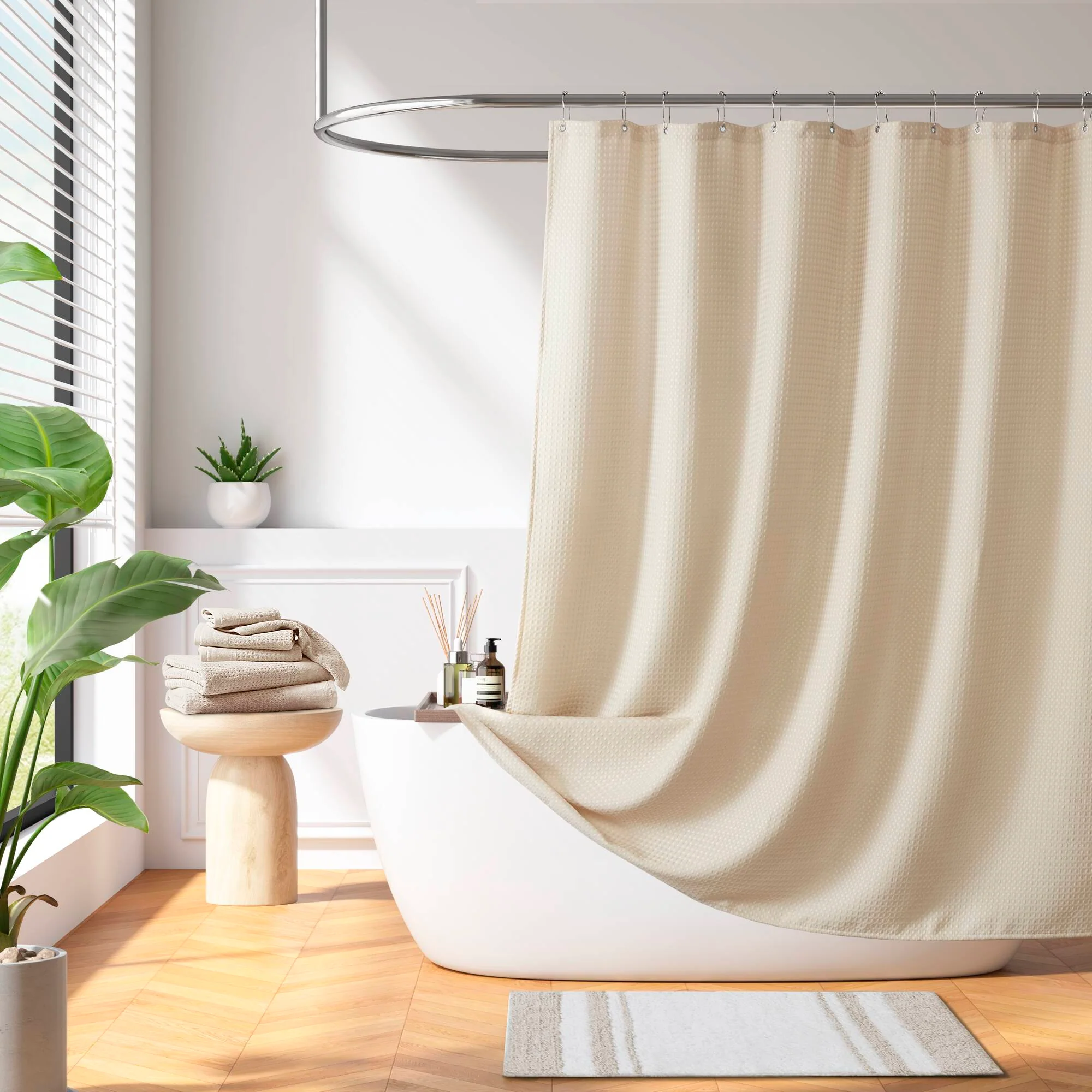 Arbor Waffle Shower Curtain - Image 2