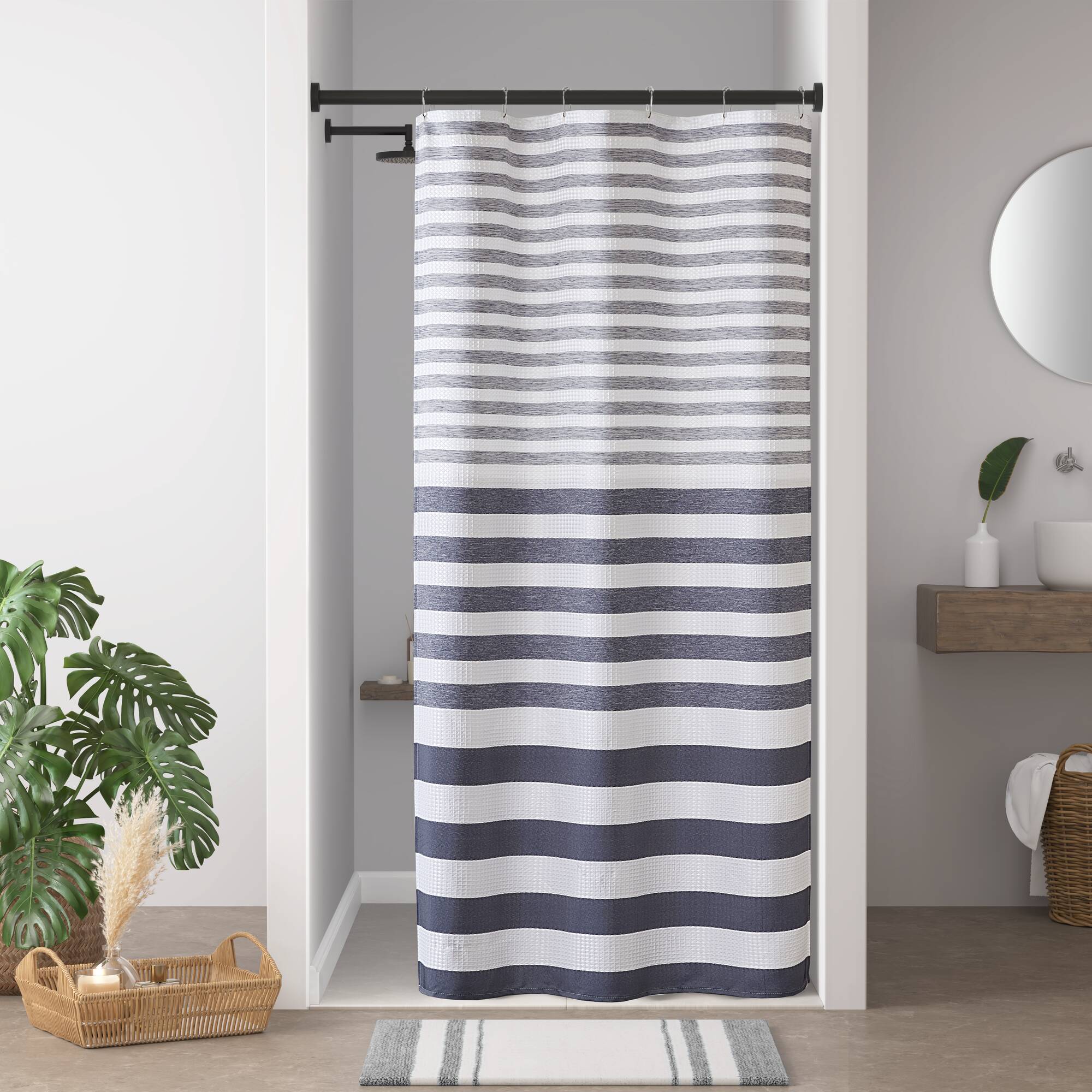 Ariana Ombre Waffle Shower Curtain - Image 7