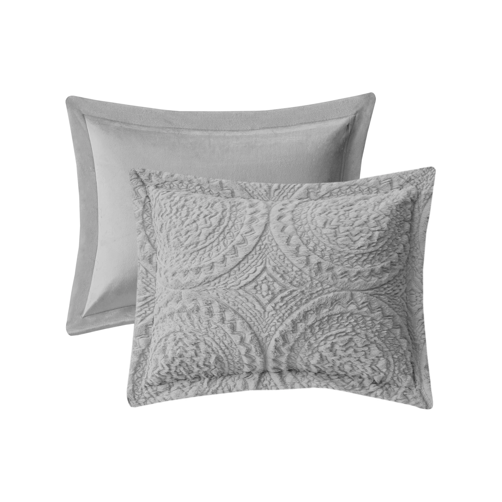 Arya Embroidered Medallion Faux Fur Ultra Plush Comforter Mini Set - Image 25