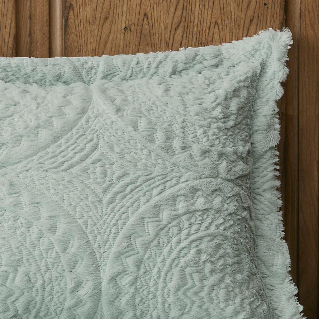 Arya Embroidered Medallion Faux Fur Ultra Plush Comforter Mini Set - Image 32