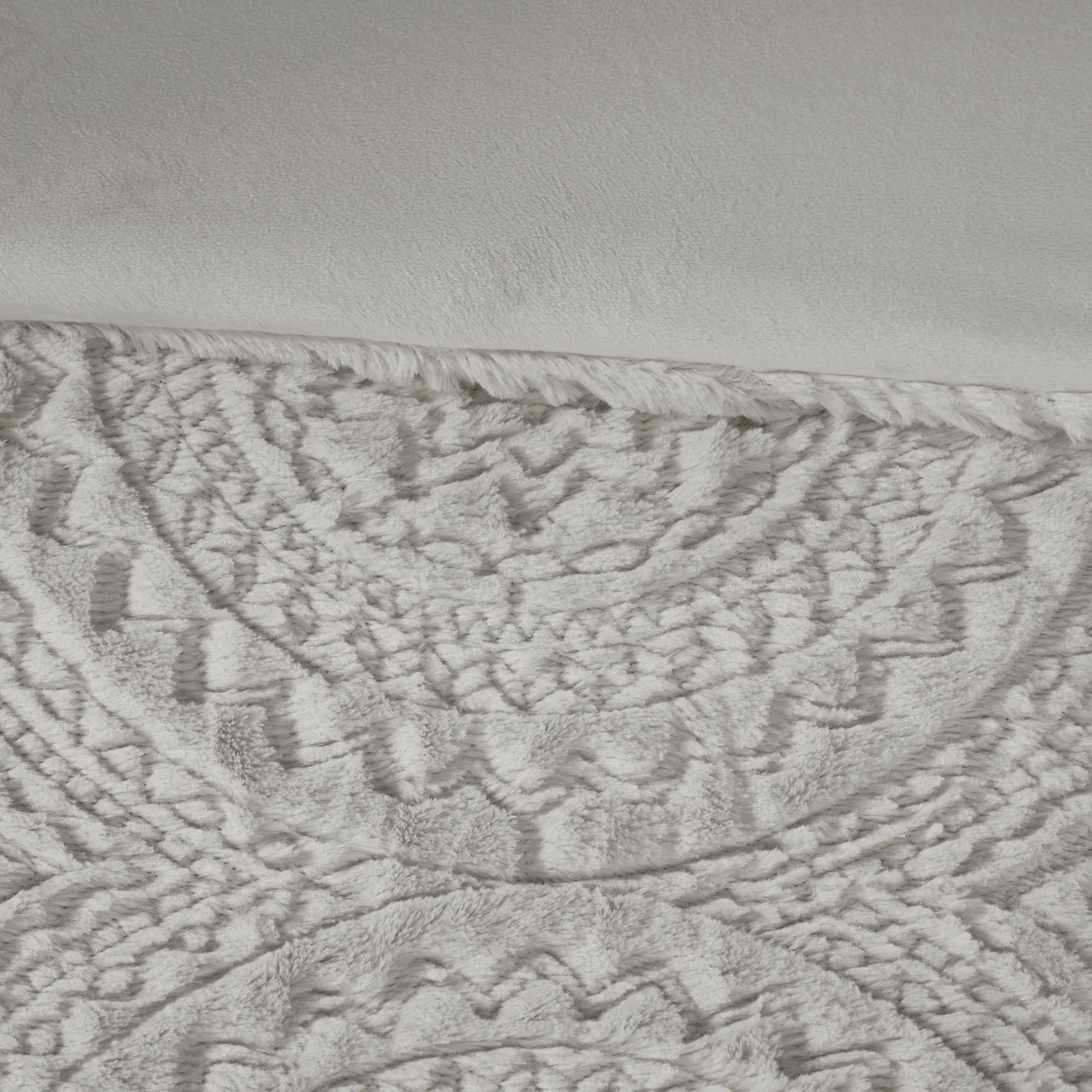 Arya Embroidered Medallion Faux Fur Ultra Plush Comforter Mini Set - Image 7