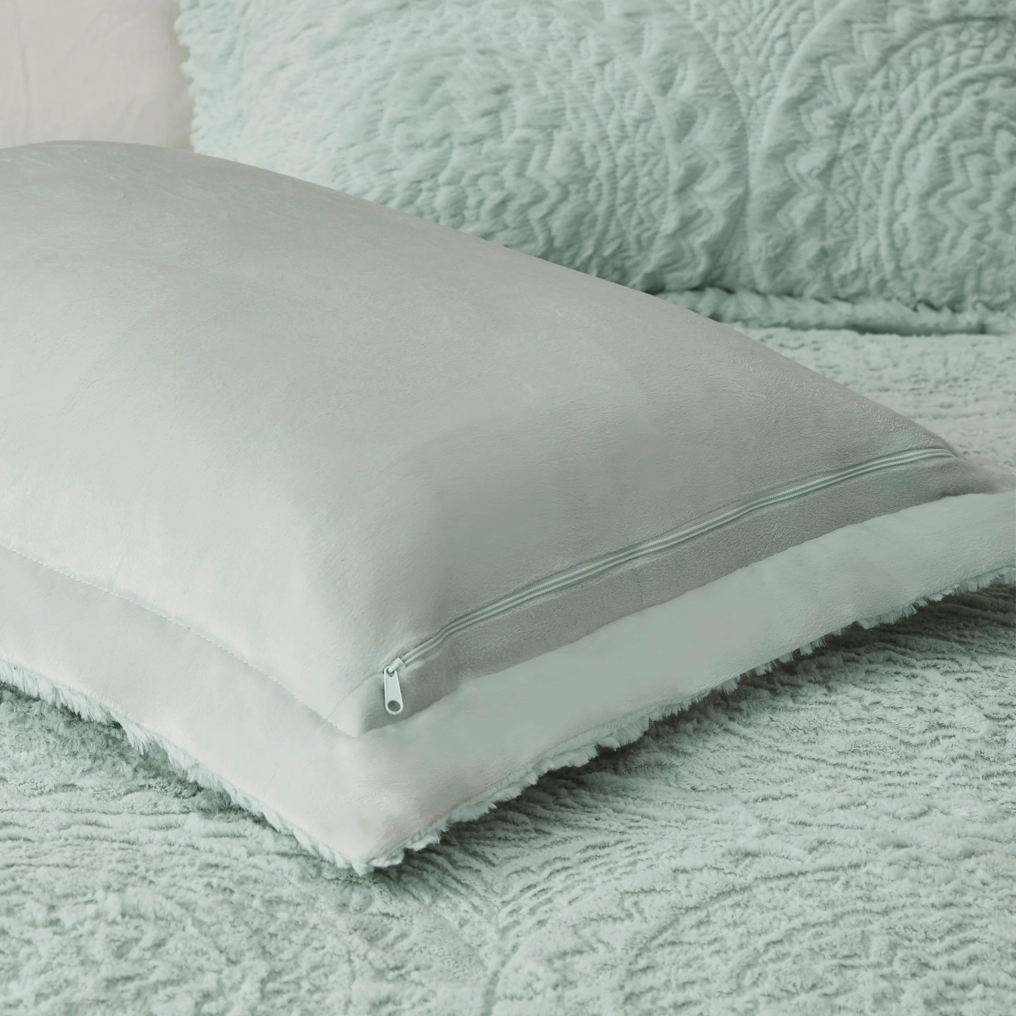 Arya Embroidered Medallion Faux Fur Ultra Plush Comforter Mini Set - Image 70