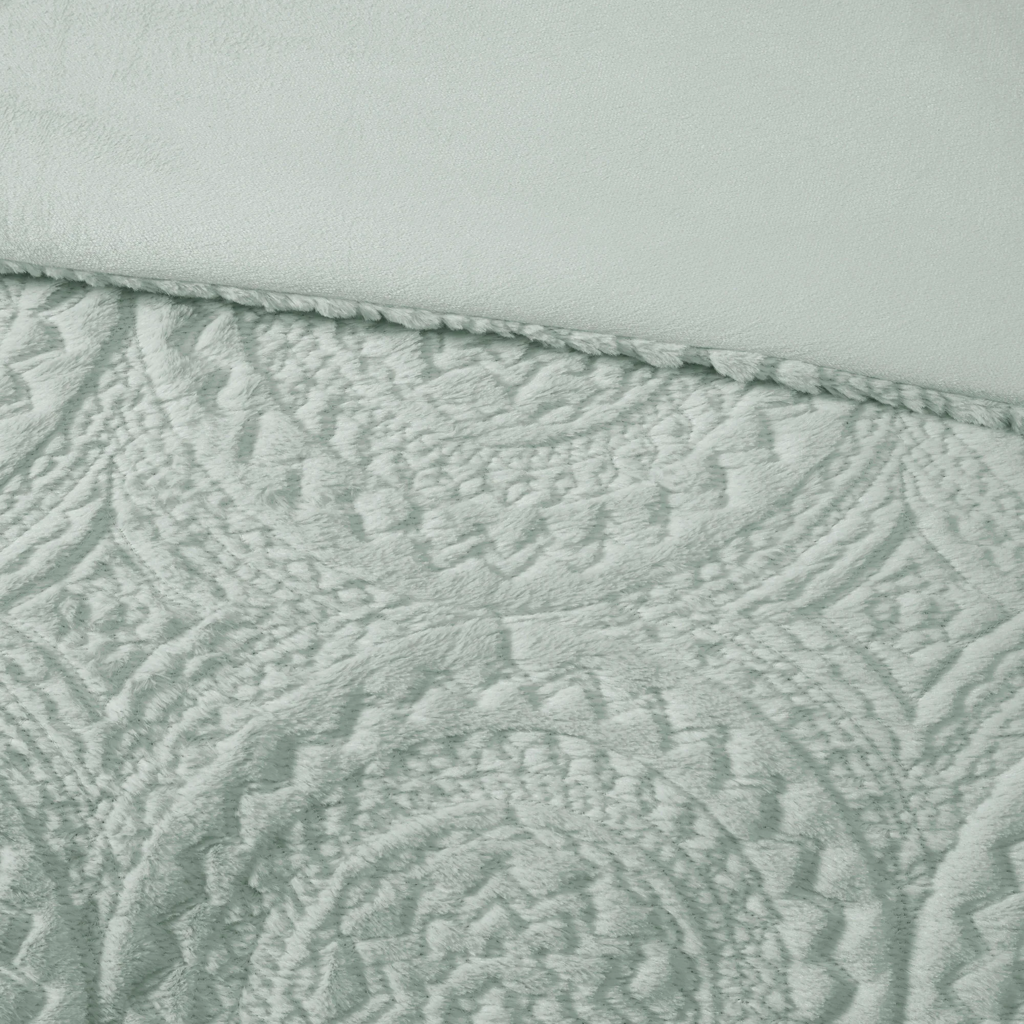 Arya Embroidered Medallion Faux Fur Ultra Plush Comforter Mini Set - Image 8
