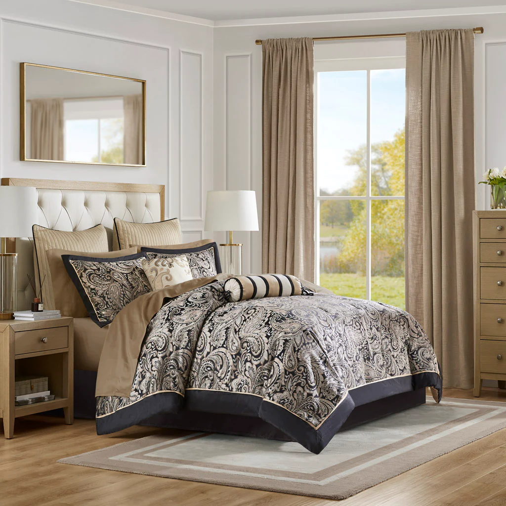 Aubrey 12-Piece Comforter Set with Cotton Bed Sheets - Image 4