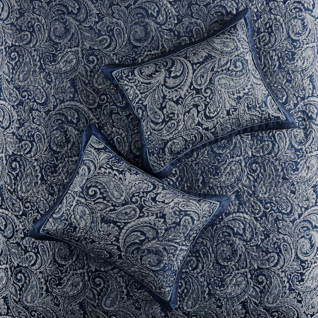 Aubrey 5-Piece Jacquard Bedspread Set with Throw Pillows - Image 48