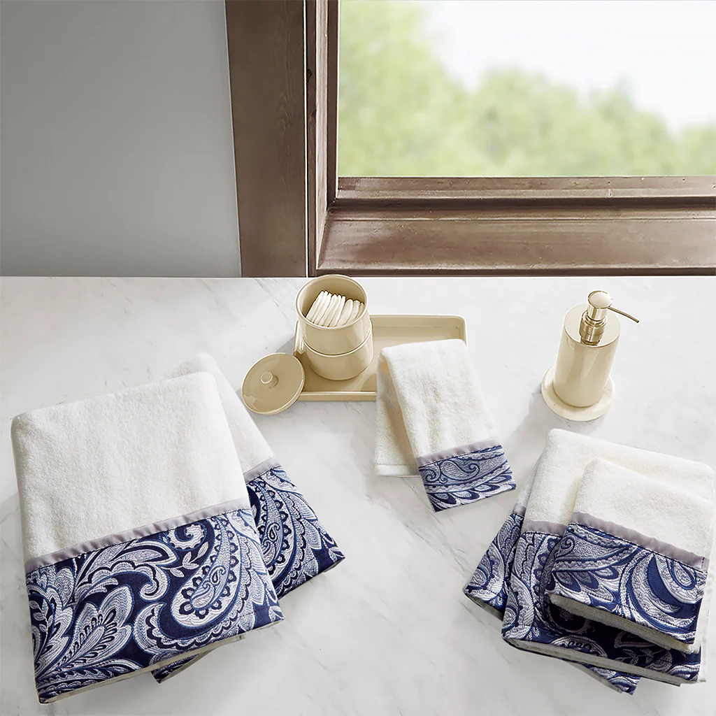 Aubrey 6-Piece Jacquard Towel Set - Image 3