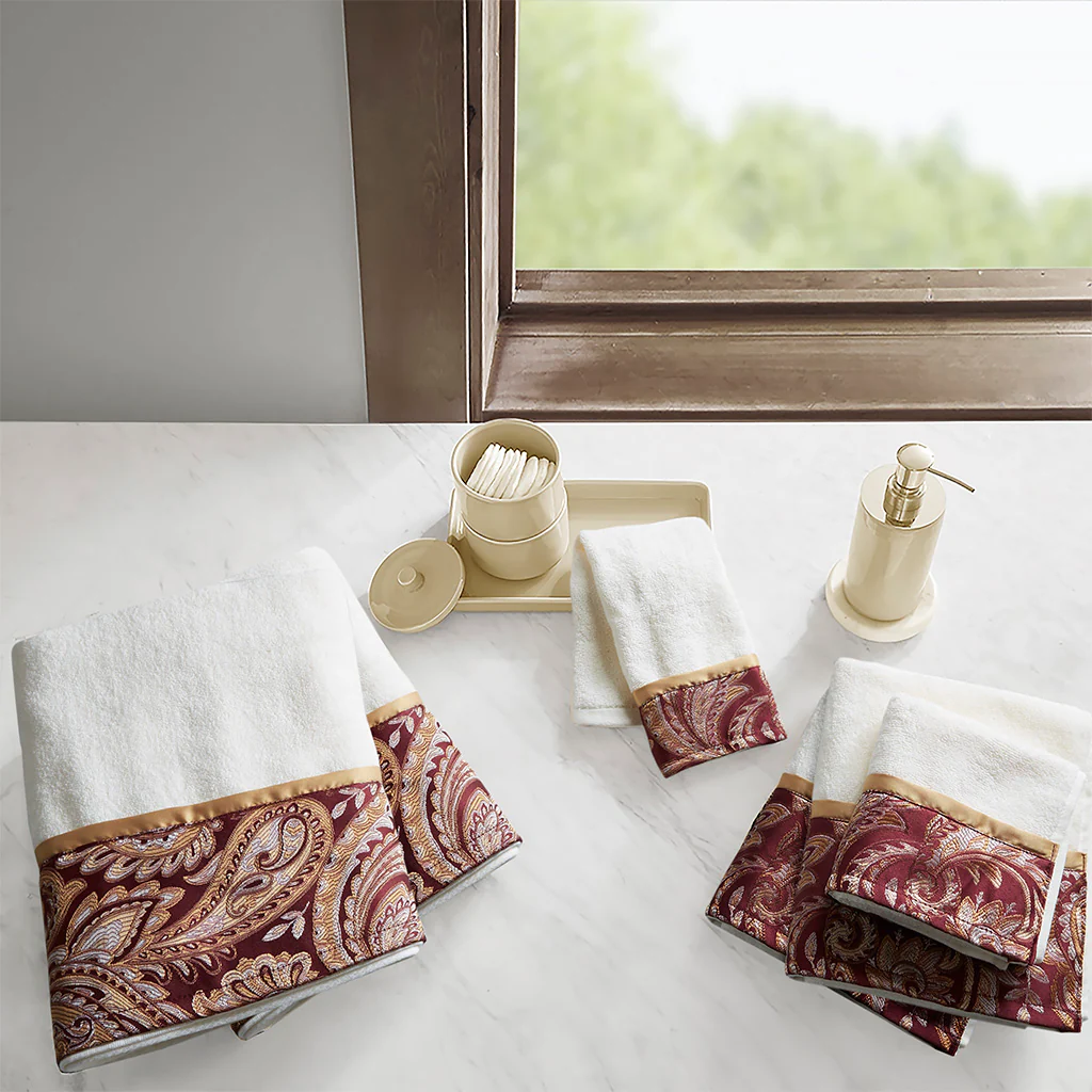 Aubrey 6-Piece Jacquard Towel Set - Image 4
