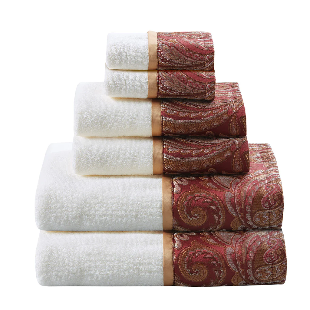 Aubrey 6-Piece Jacquard Towel Set - Image 6