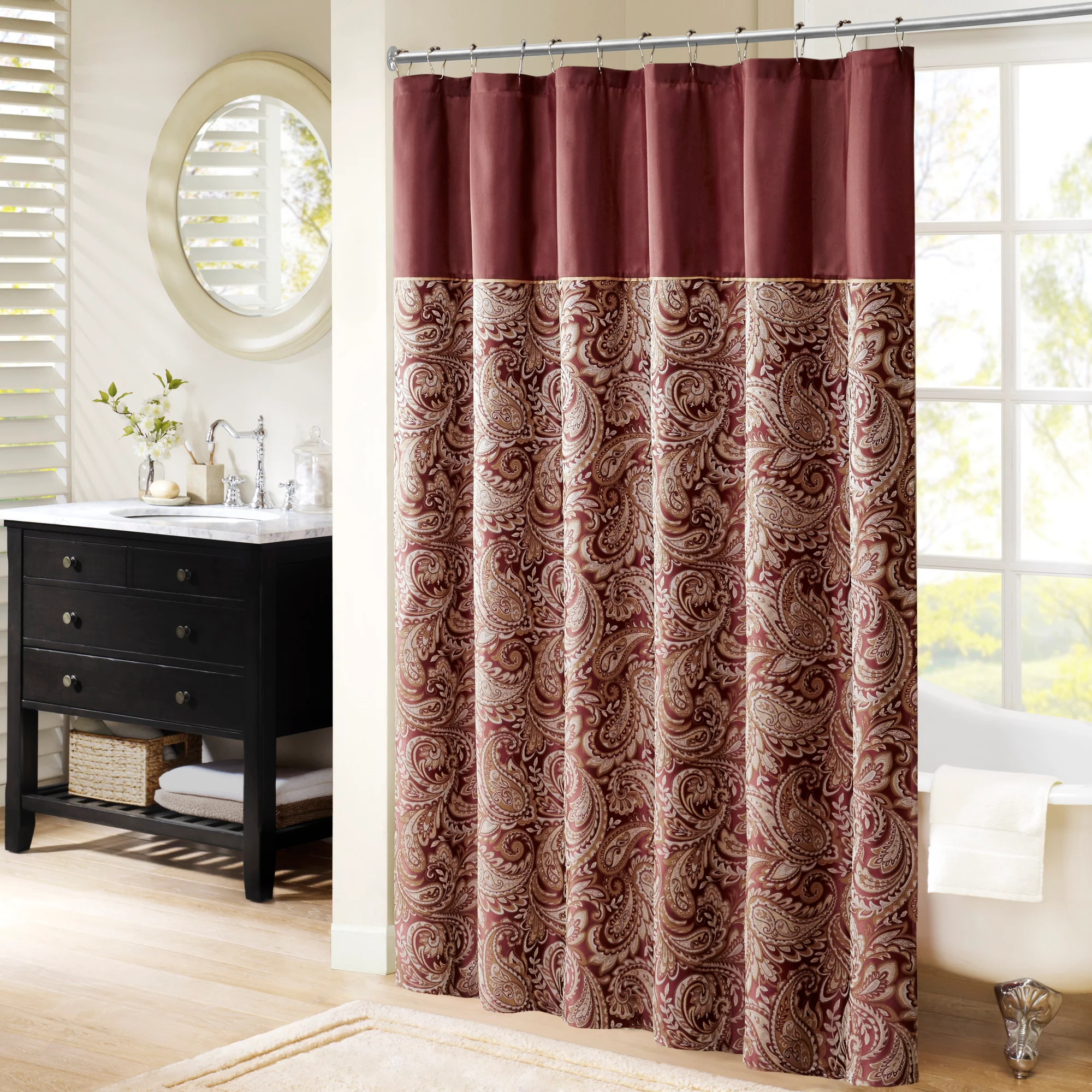 Aubrey Jacquard Shower Curtain - Image 4
