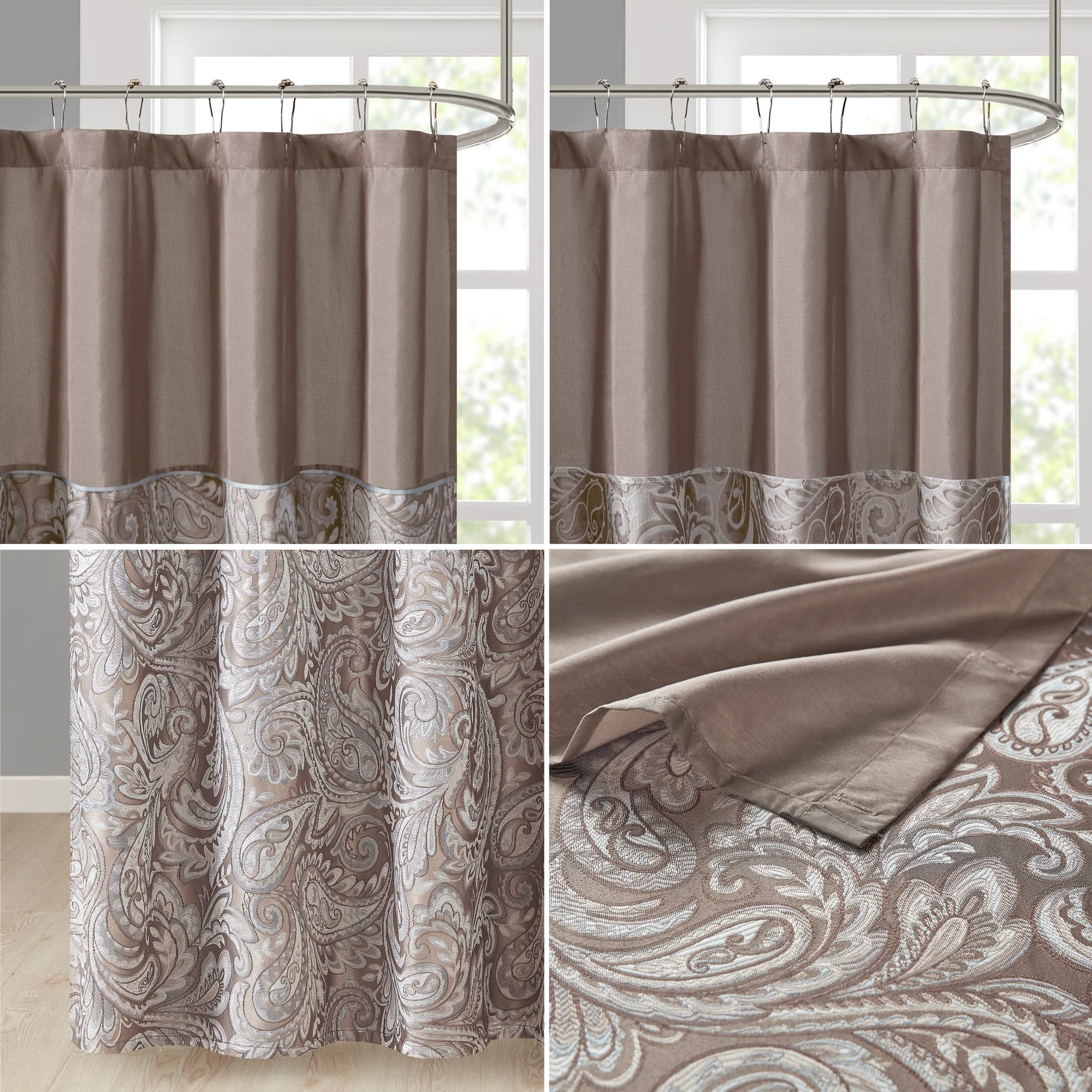 Aubrey Jacquard Shower Curtain - Image 9