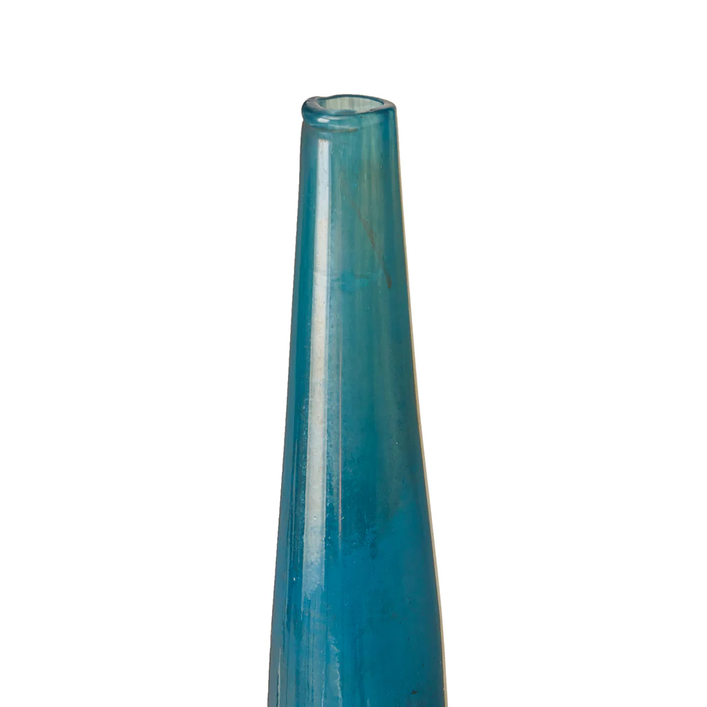 Aurora Blue and Bronze Decorative Glass Vases 3-Piece Set - Image 3