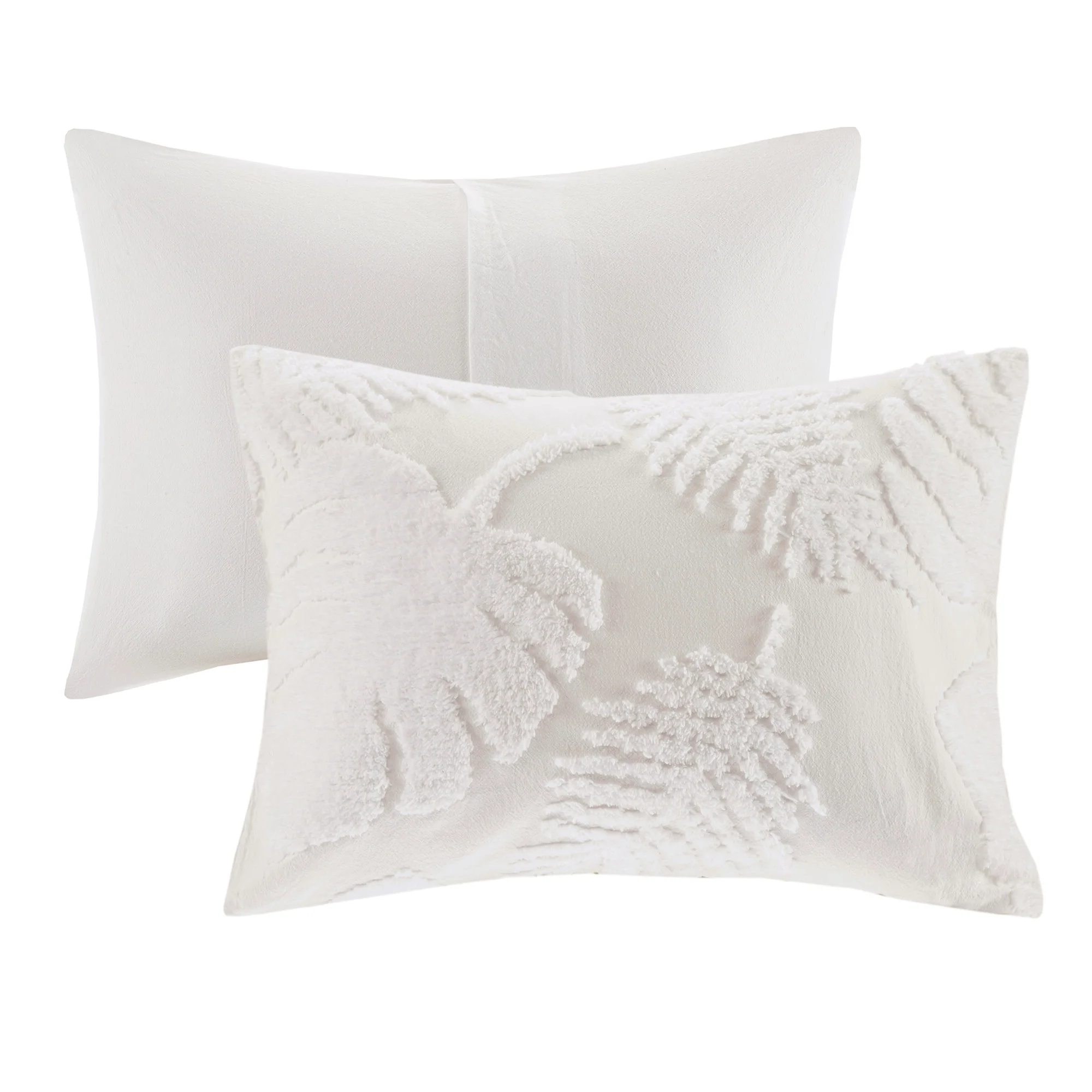 Bahari 3-Piece Tufted Cotton Chenille Palm Comforter Set - Image 5