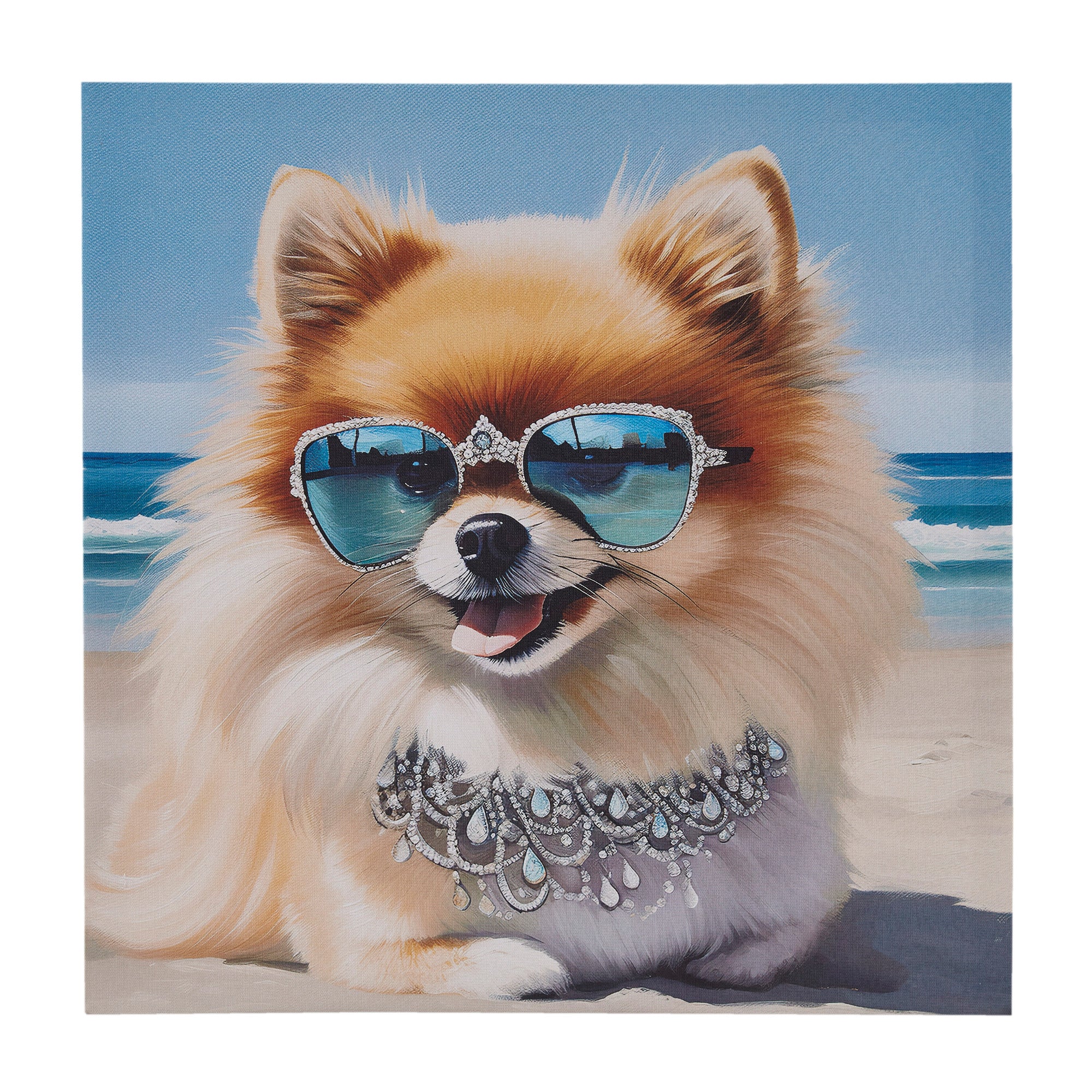 Beach Dogs Golden Retriever Canvas Wall Art - Image 4