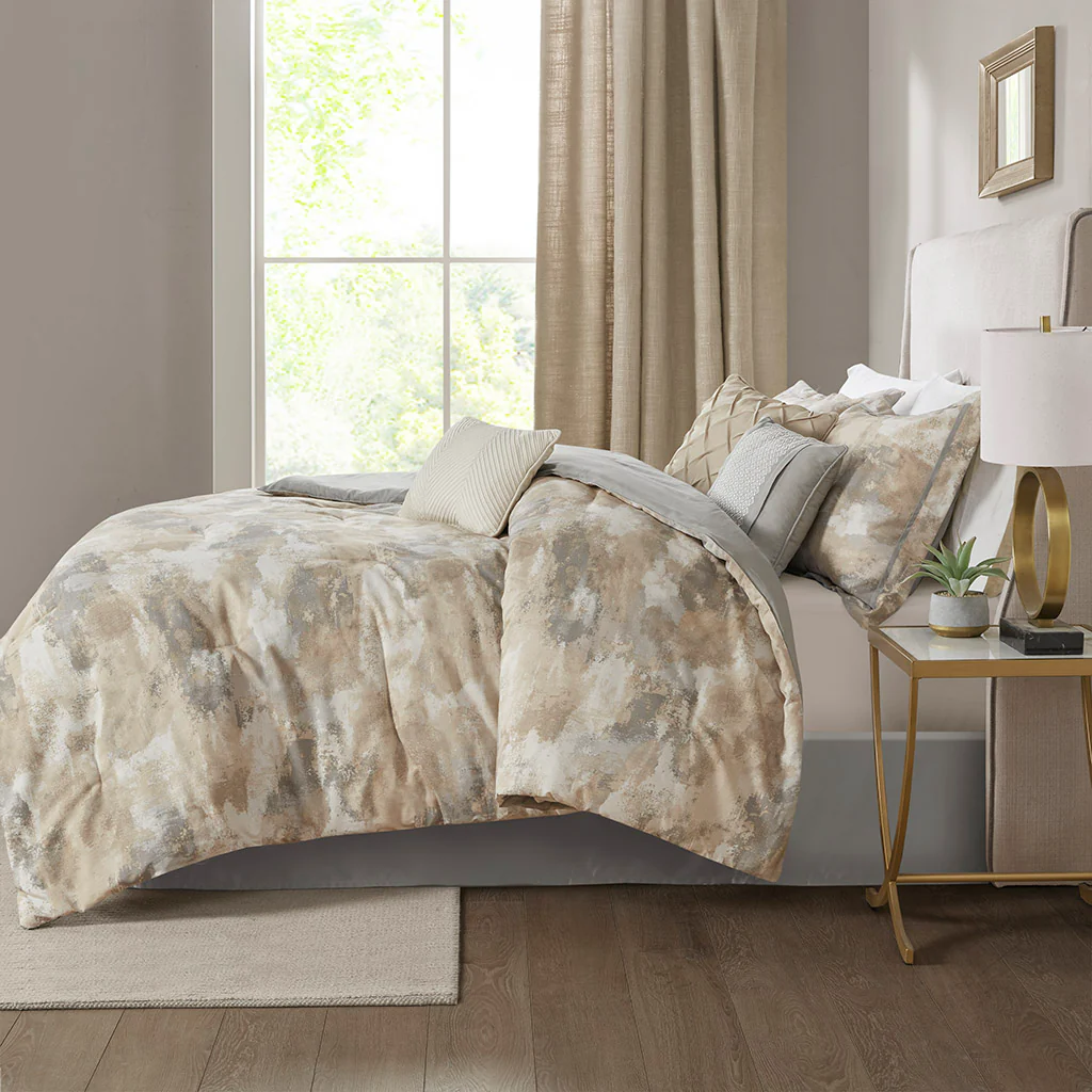 Beacon 7-Piece Textured Cotton Blend Comforter Set - Image 6