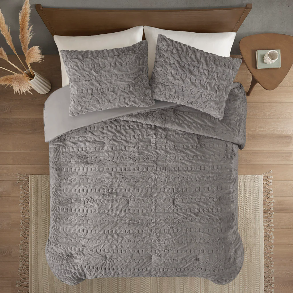 Blair Ruched Fur Down Alternative Comforter Set - Image 7