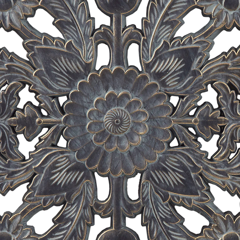 Botanical Panel Distressed Carved Wood 2-Piece Wall Decor Set - Image 6
