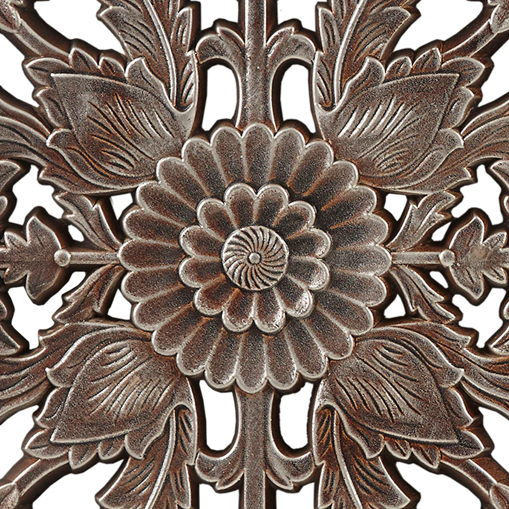 Botanical Panel Distressed Carved Wood 2-Piece Wall Decor Set - Image 8