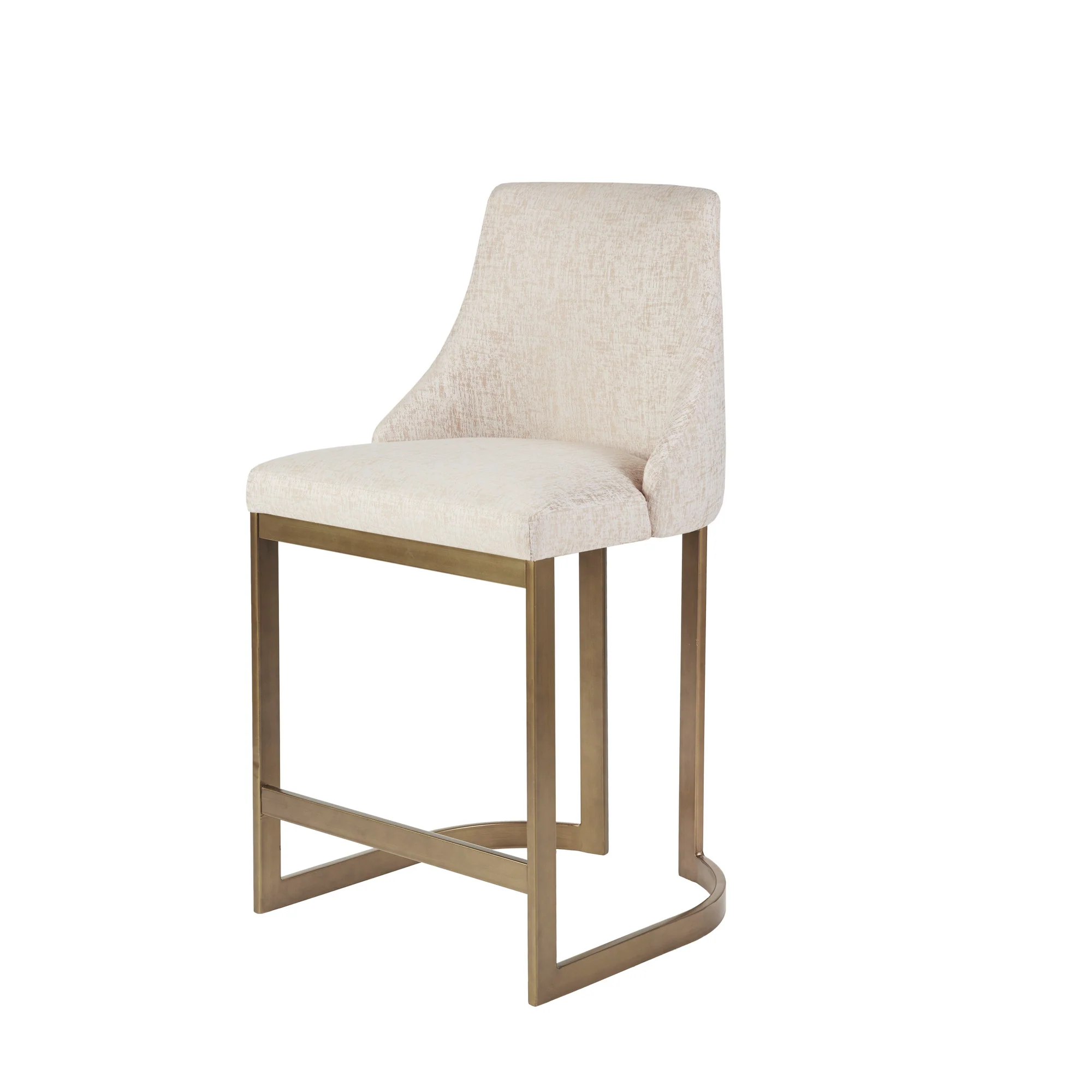 Bryce 26"H Upholstered Counter Stool with Metal Base - Image 3