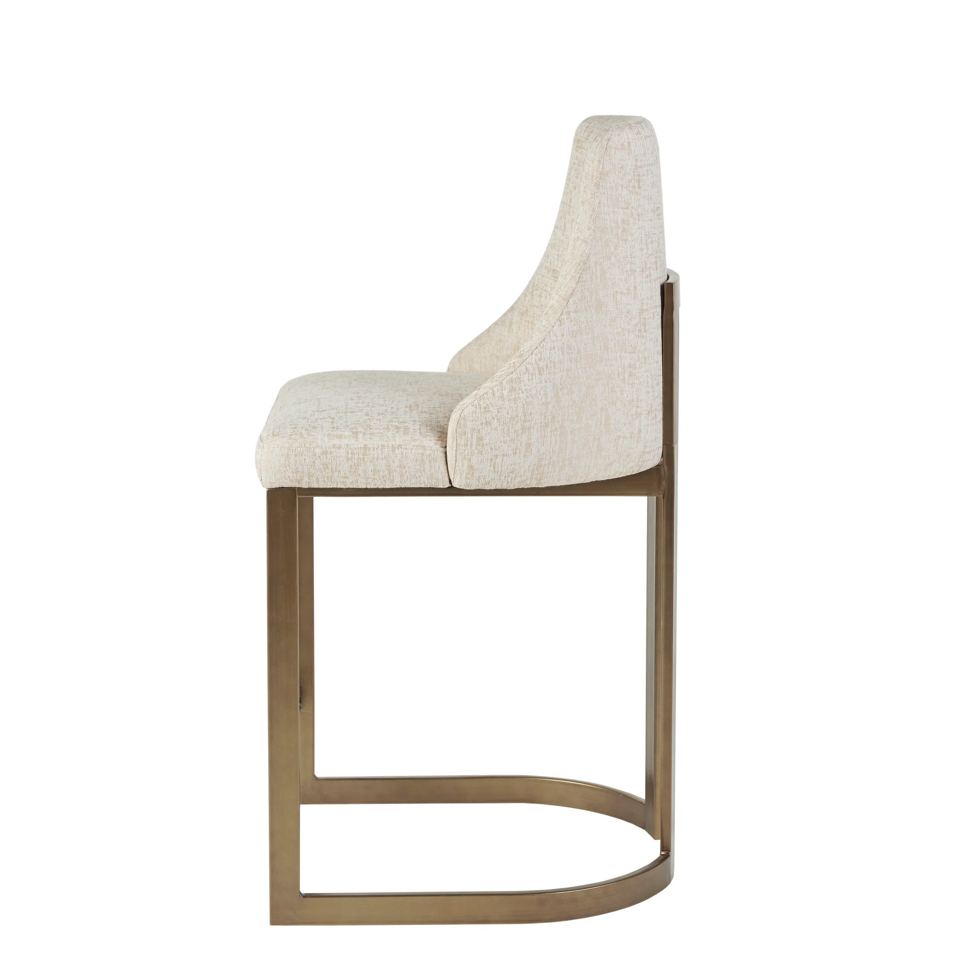 Bryce 26"H Upholstered Counter Stool with Metal Base - Image 4