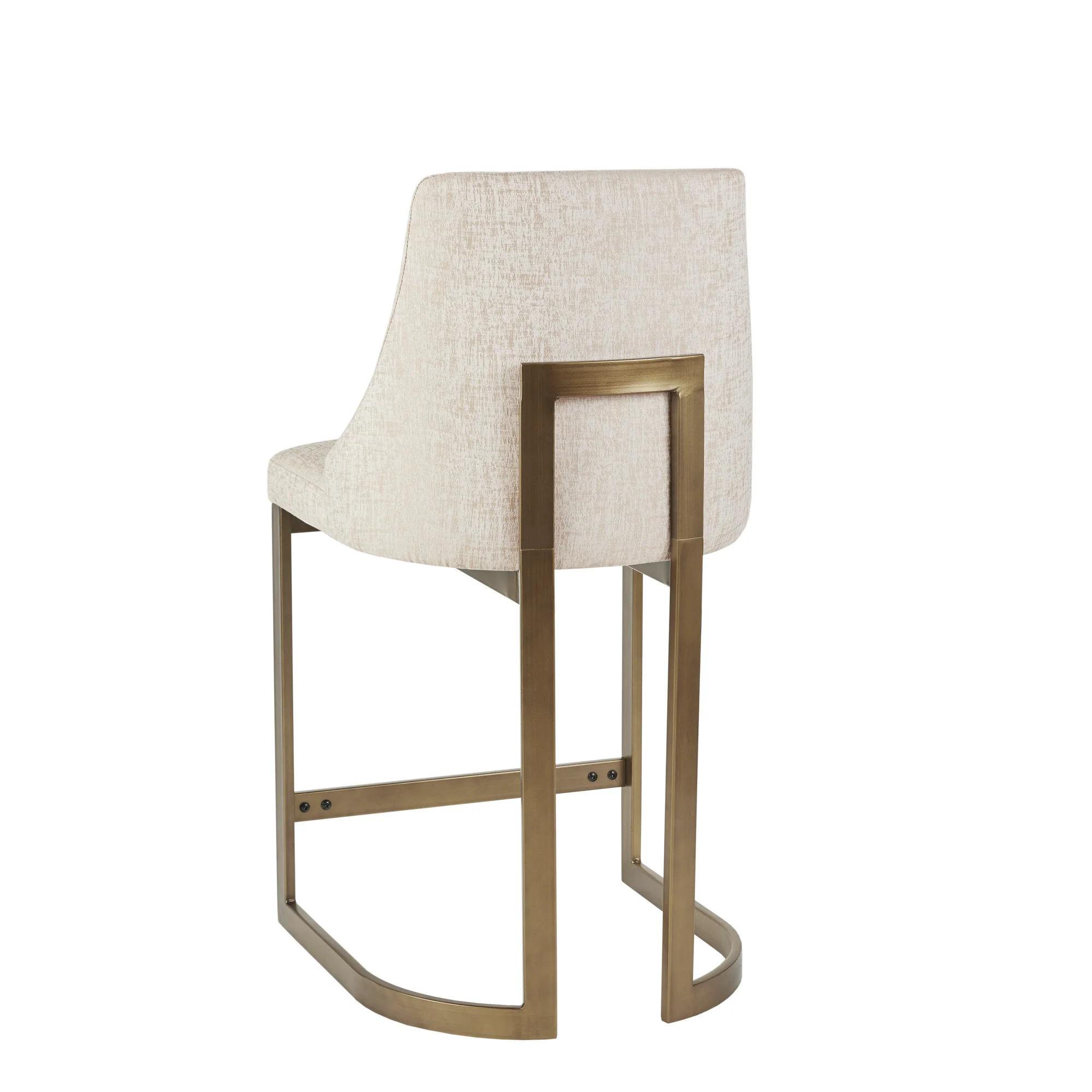 Bryce 26"H Upholstered Counter Stool with Metal Base - Image 5