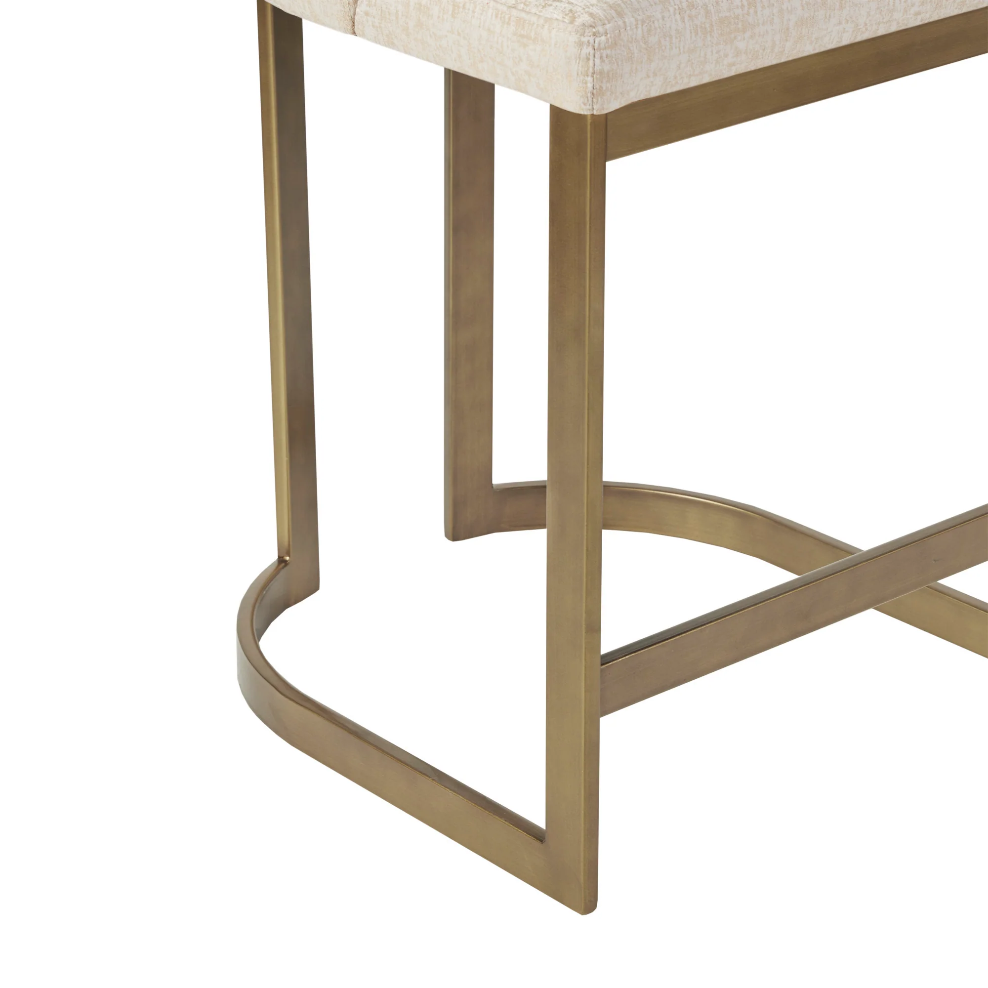 Bryce 26"H Upholstered Counter Stool with Metal Base - Image 7