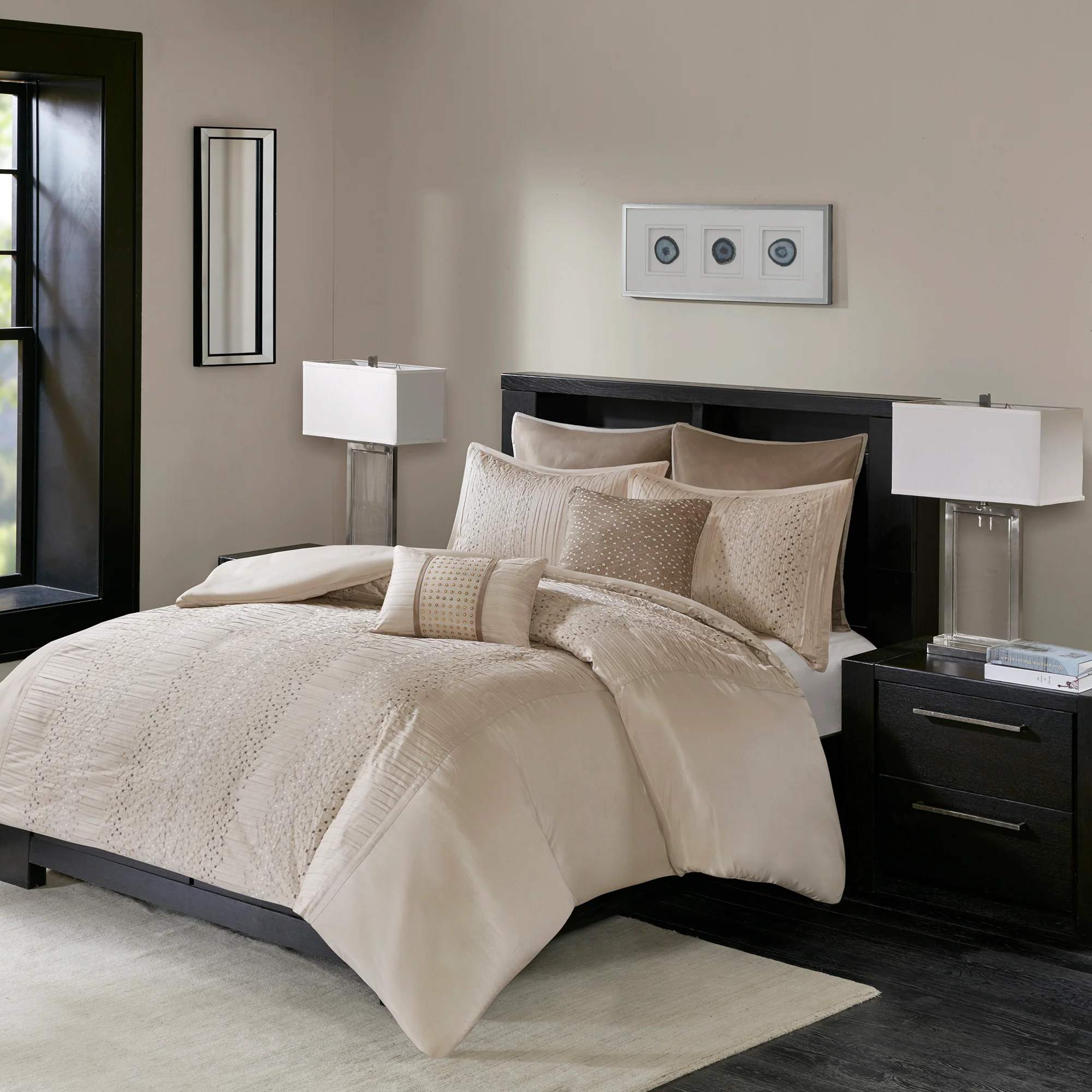 Camelia 8-Piece Embroidered Comforter Set