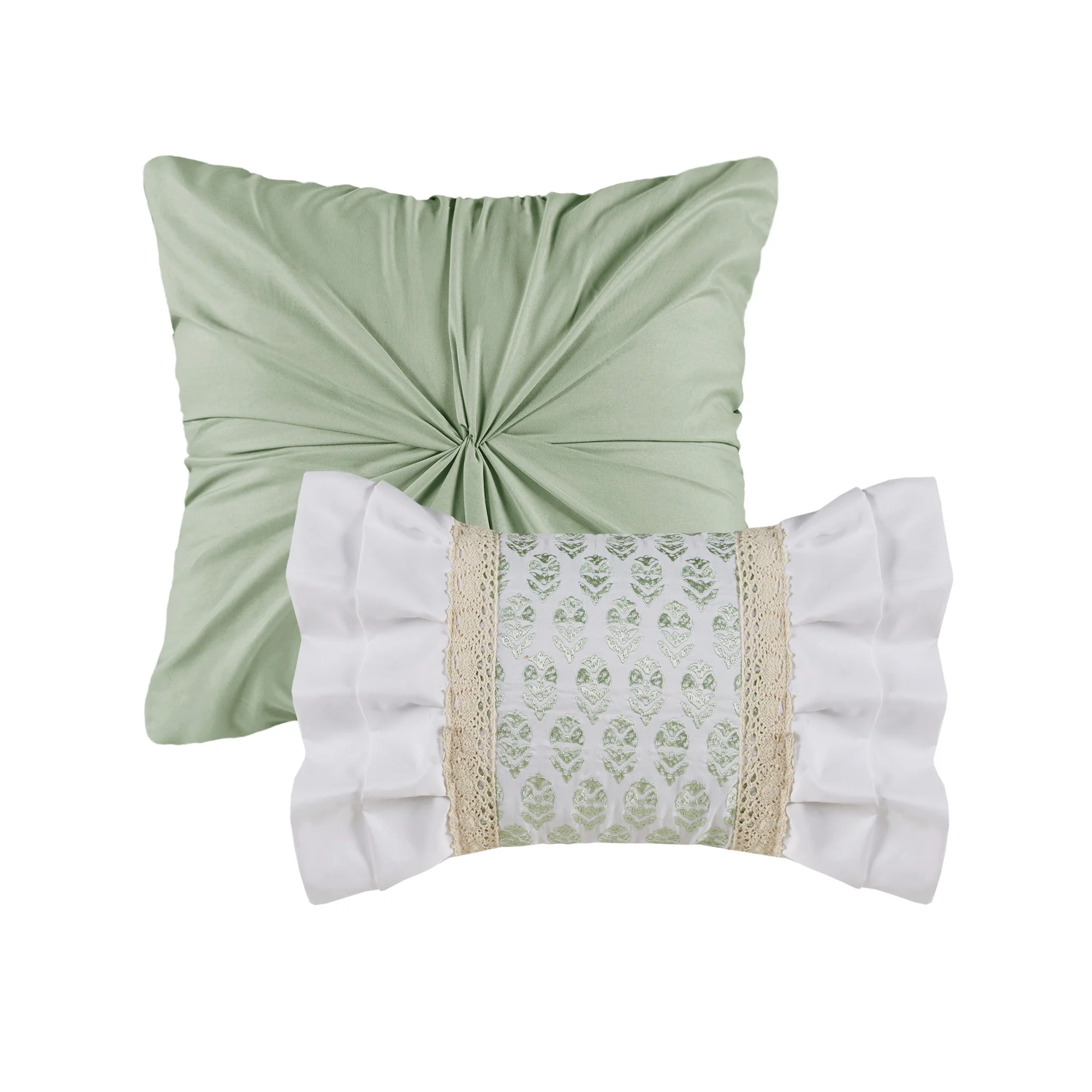 Caralie 5-Piece Seersucker Comforter Set with Throw Pillows - Image 25