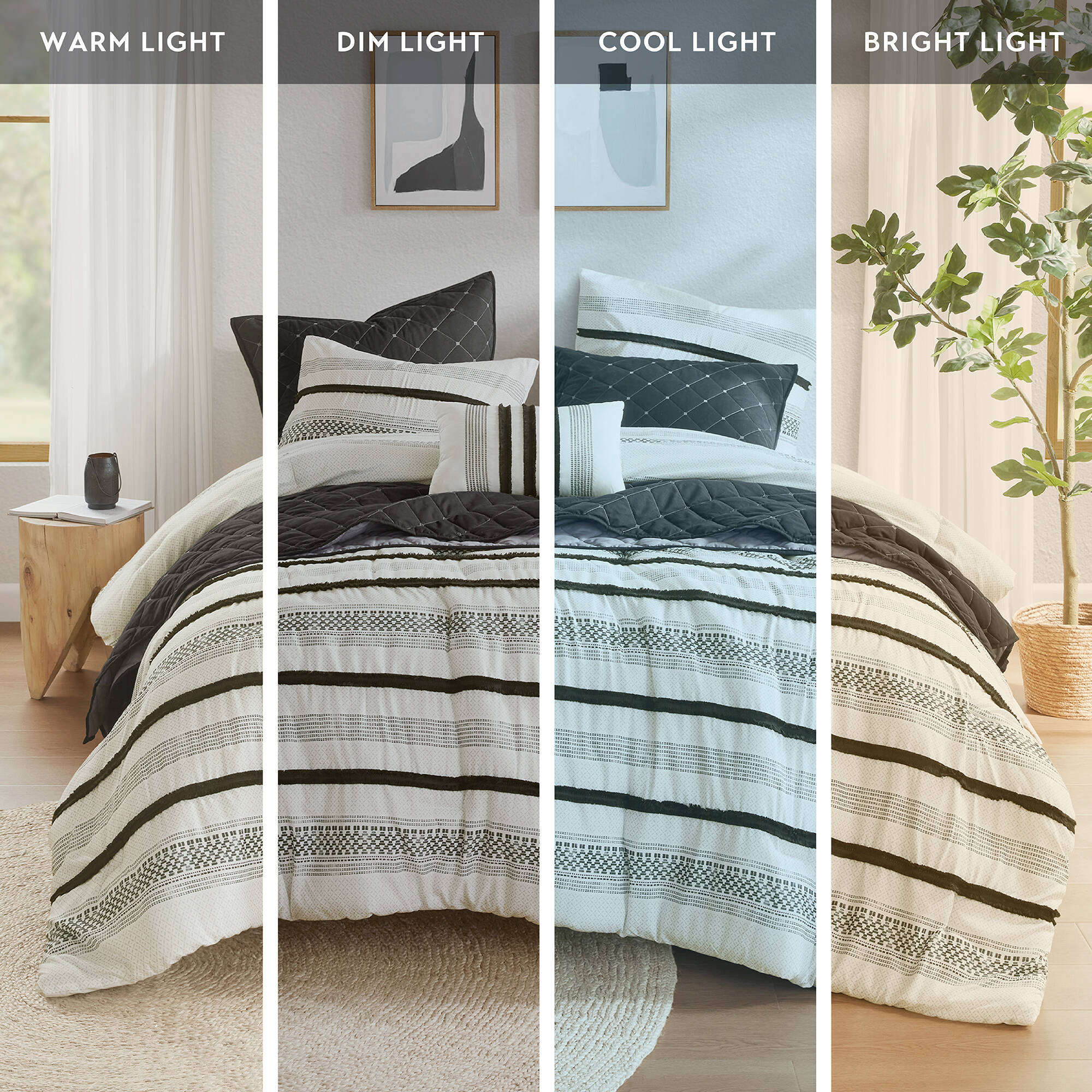 Carolina 7-Piece Stripe Comforter and Quilt Set - Image 20