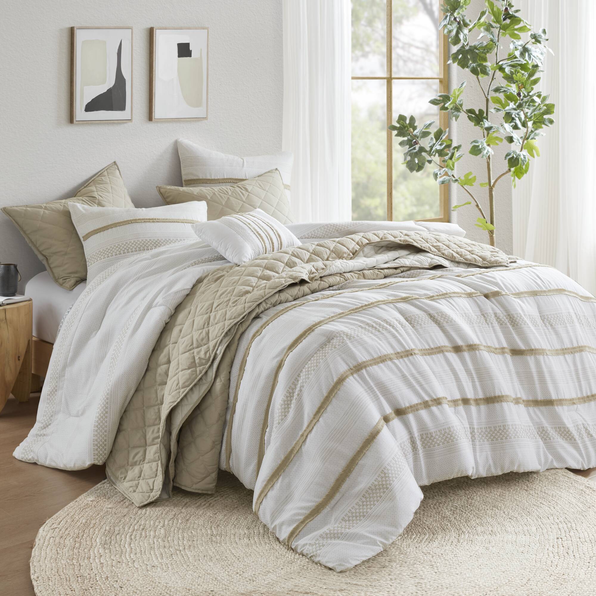 Carolina 7-Piece Stripe Comforter and Quilt Set - Image 6